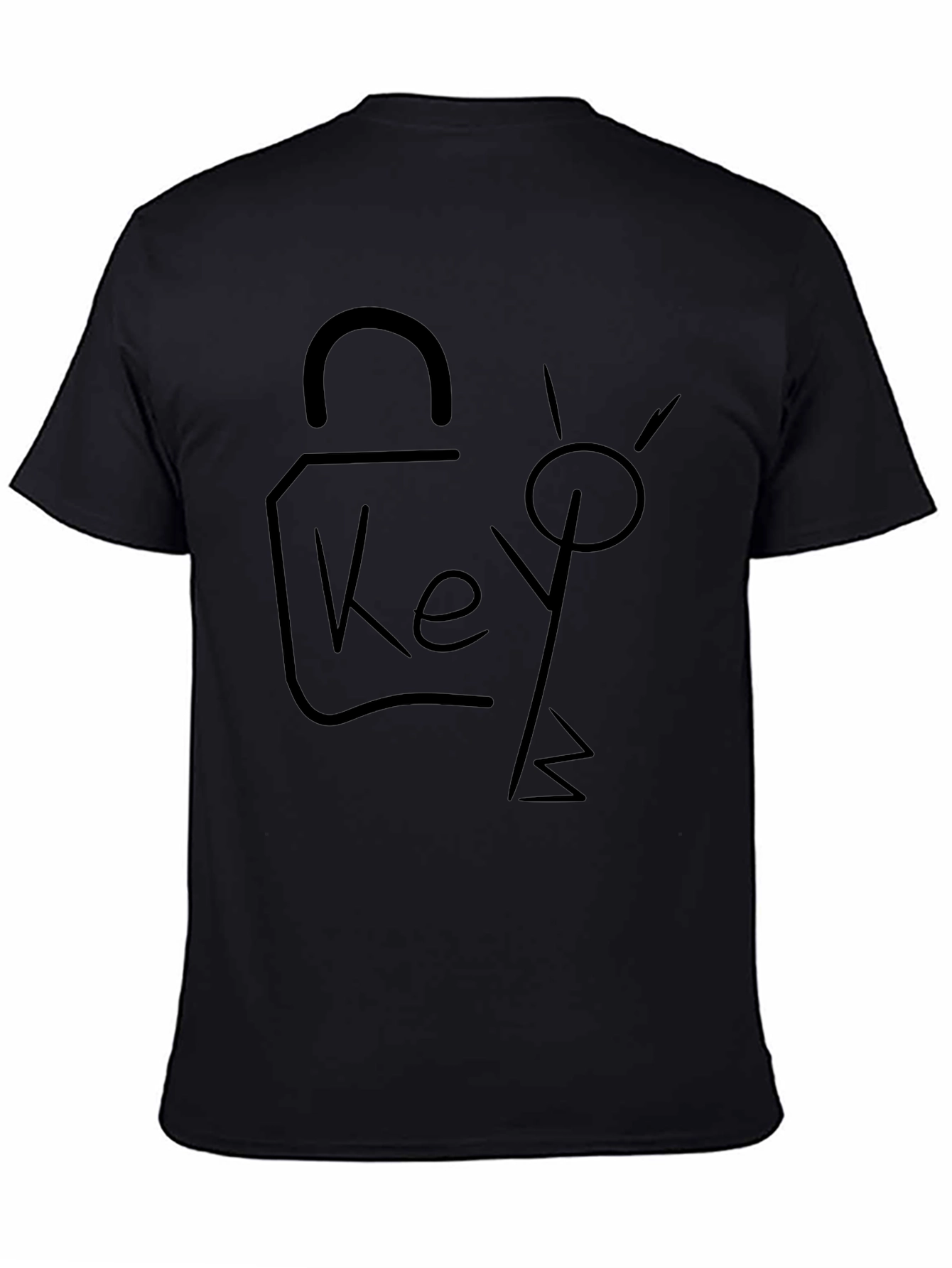 Key To My Heart Black Graphic Tee