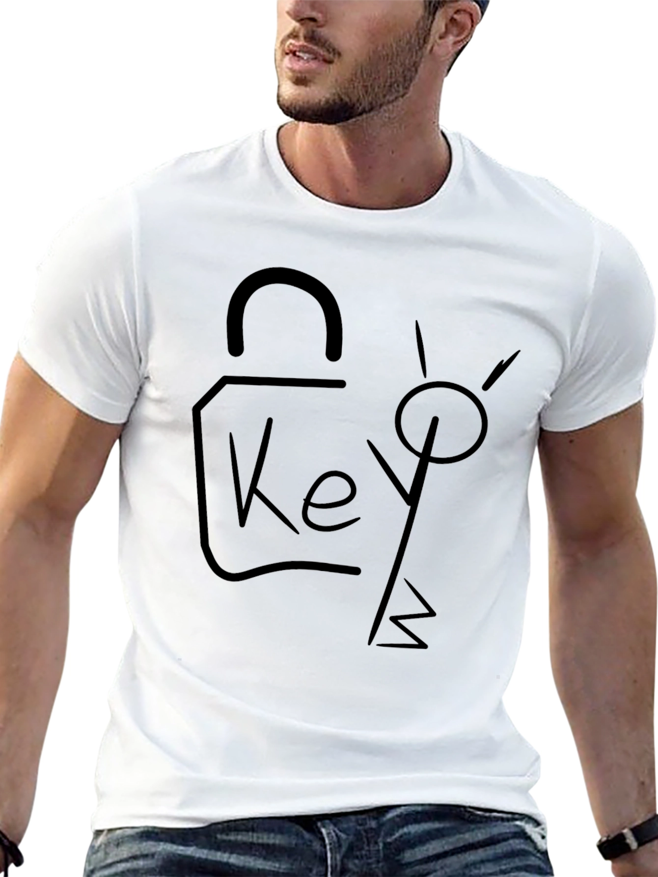 Key To My Heart Black Graphic Tee