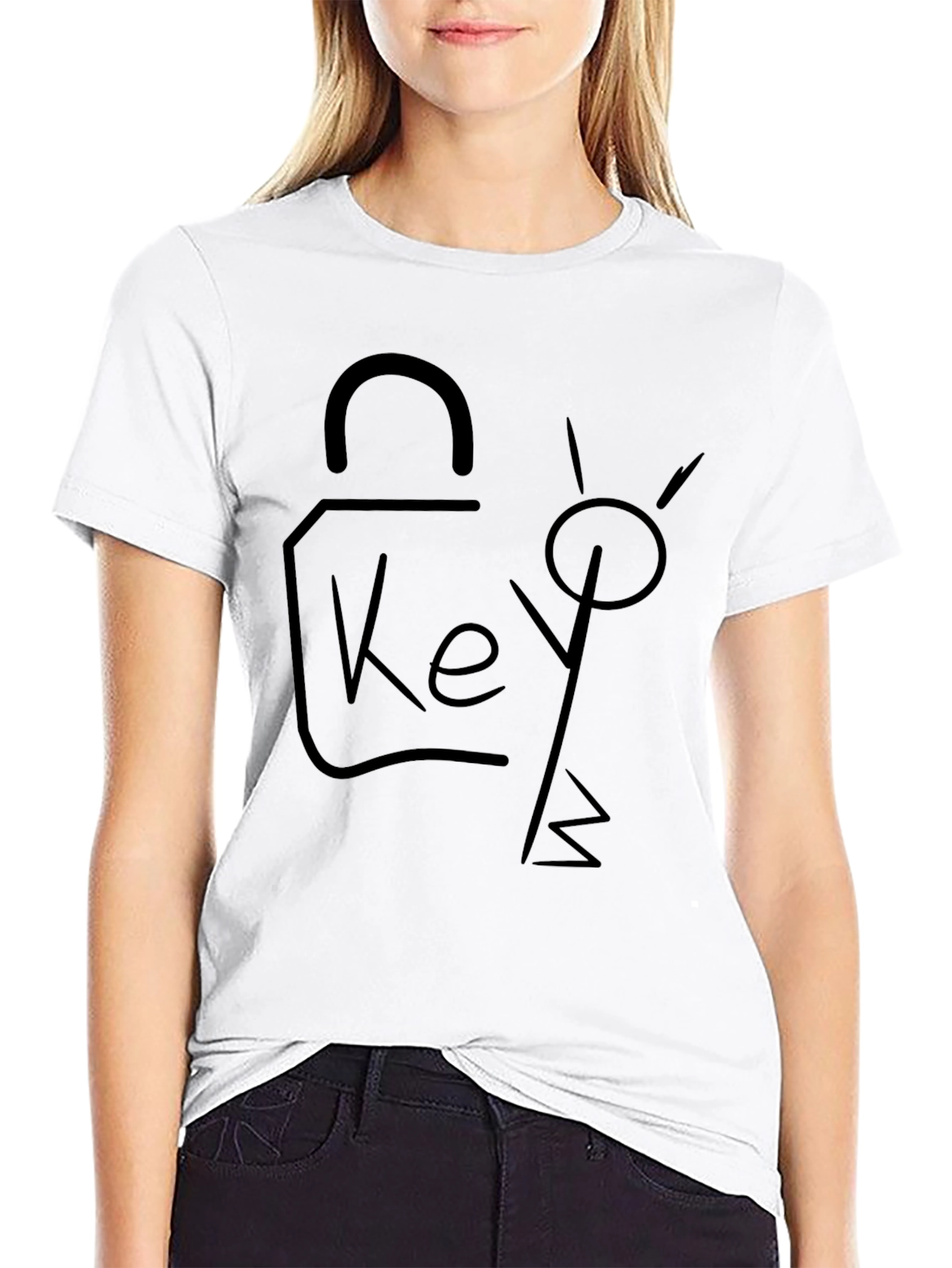 Key To My Heart Black Graphic Tee