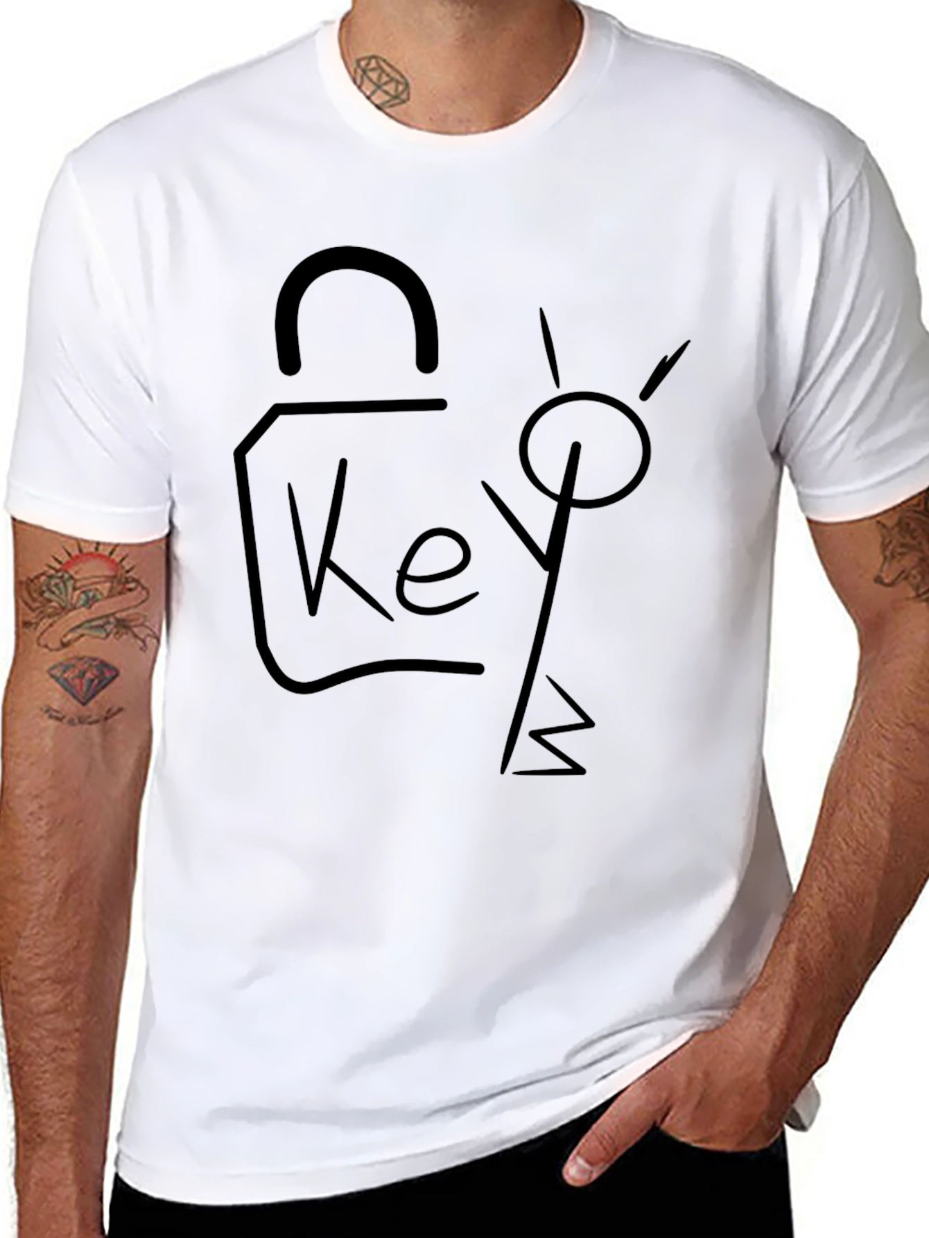 Key To My Heart Black Graphic Tee