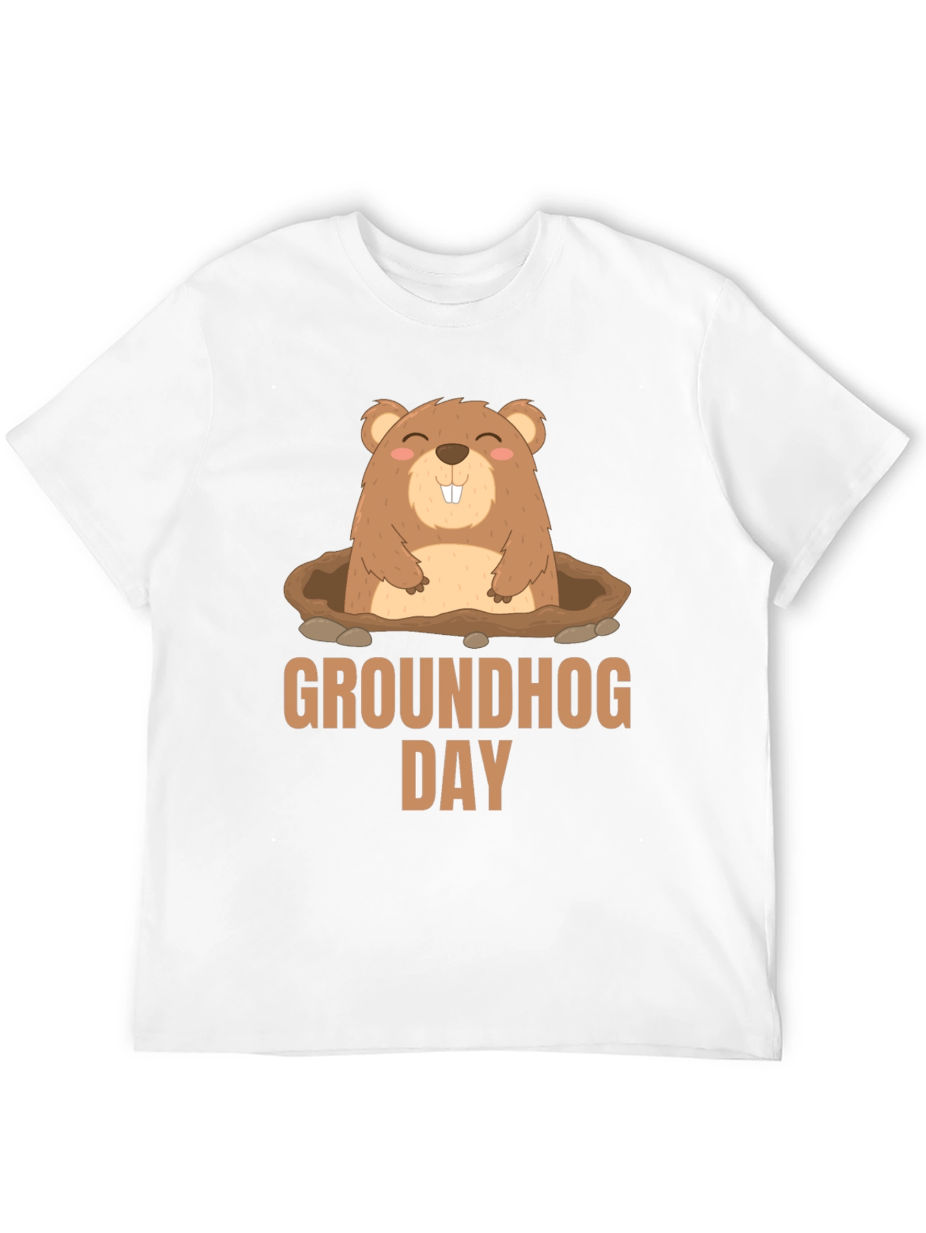 Groundhog Day T-Shirt - Cute Cartoon Marmot Design