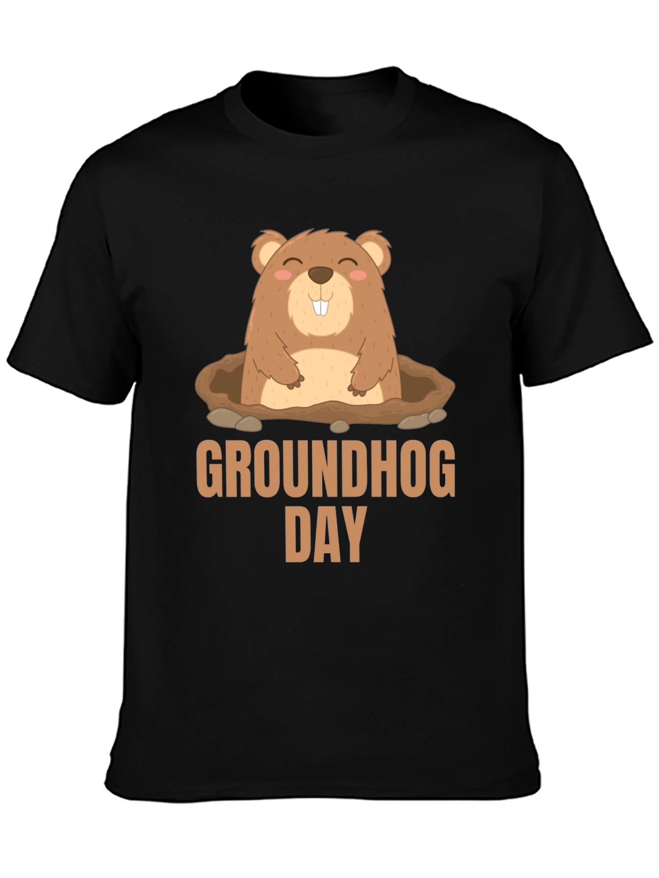Groundhog Day T-Shirt - Cute Cartoon Marmot Design