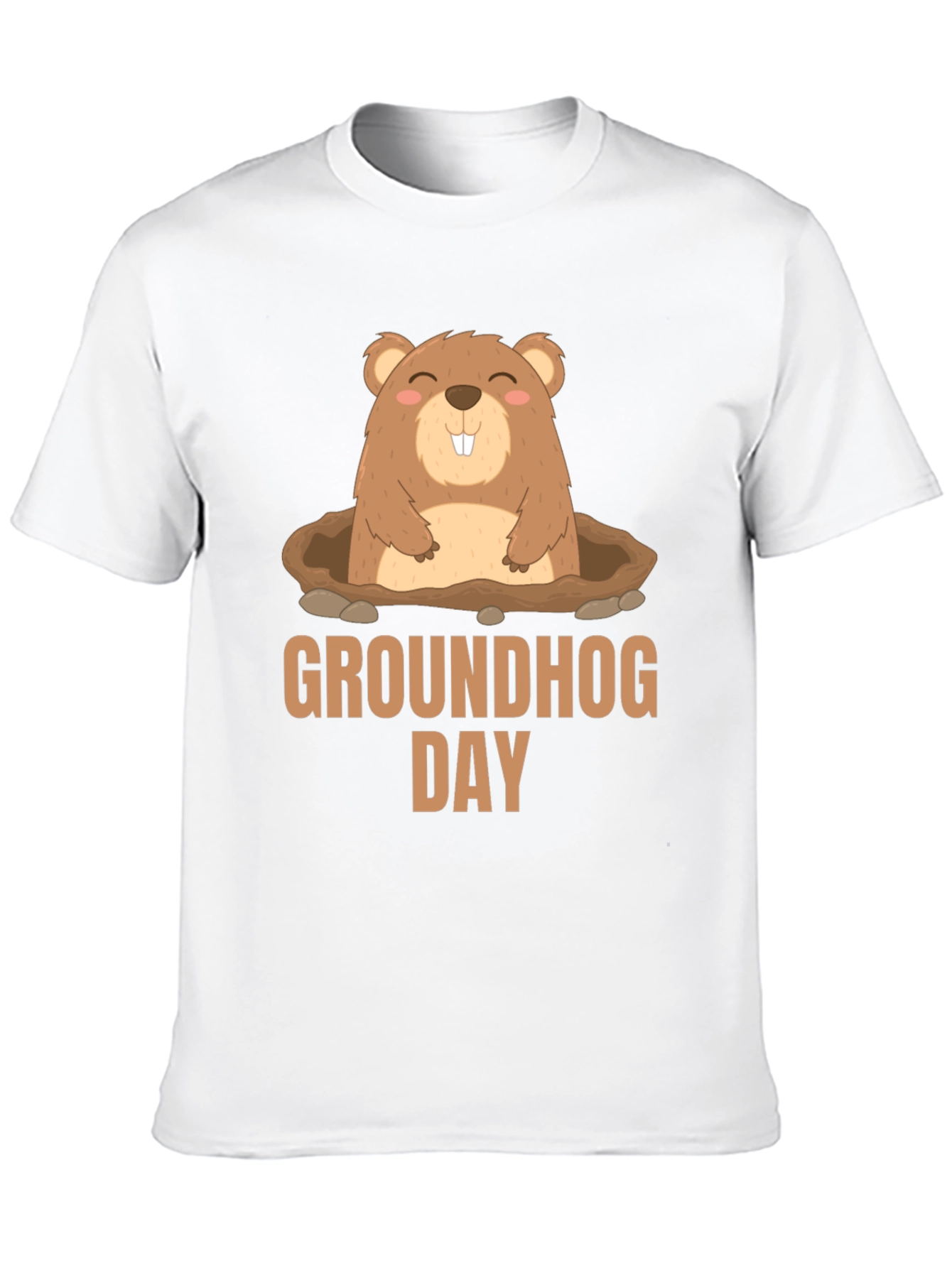 Groundhog Day T-Shirt - Cute Cartoon Marmot Design