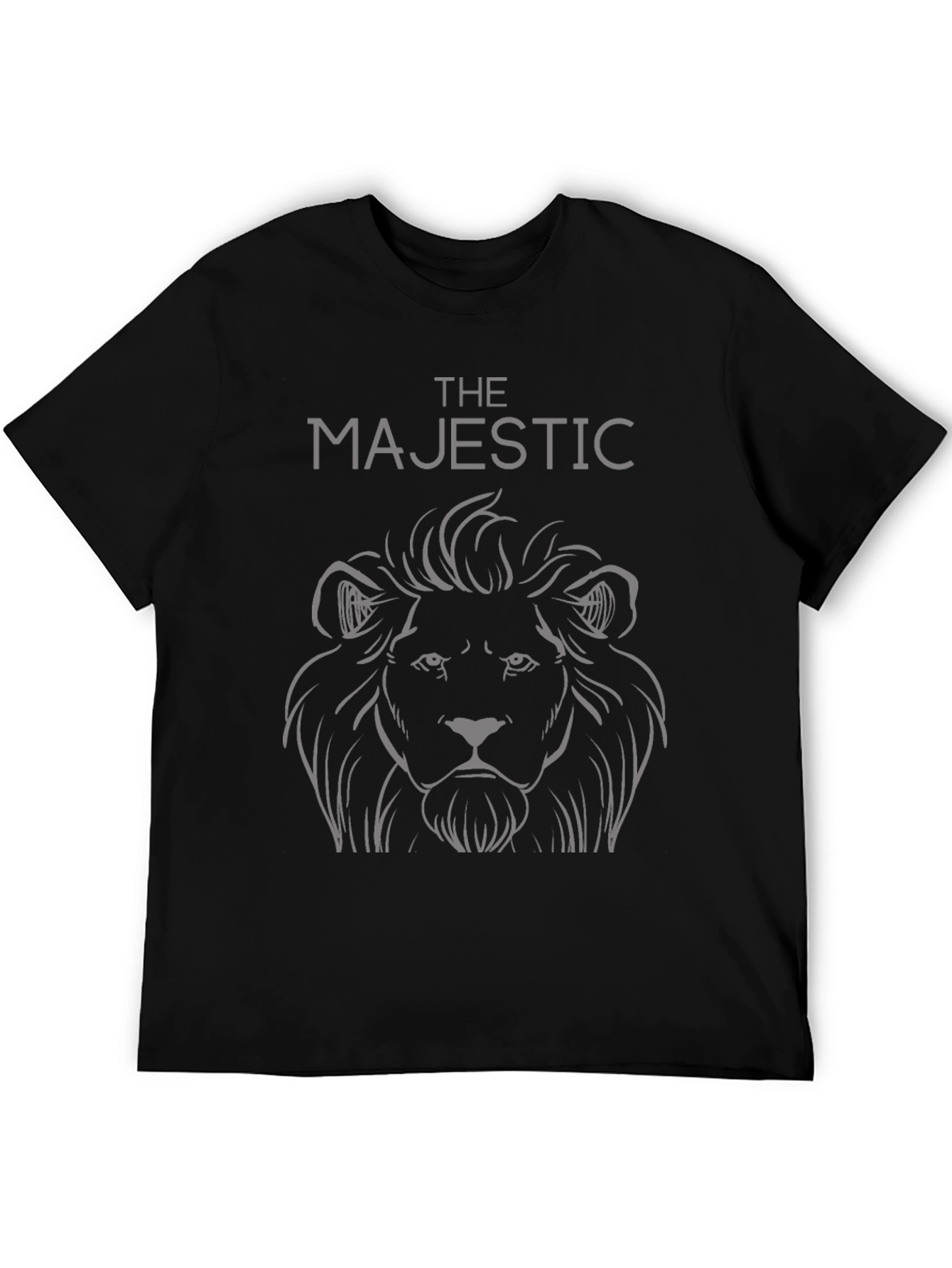 The Majestic Lion Graphic Tee - Black