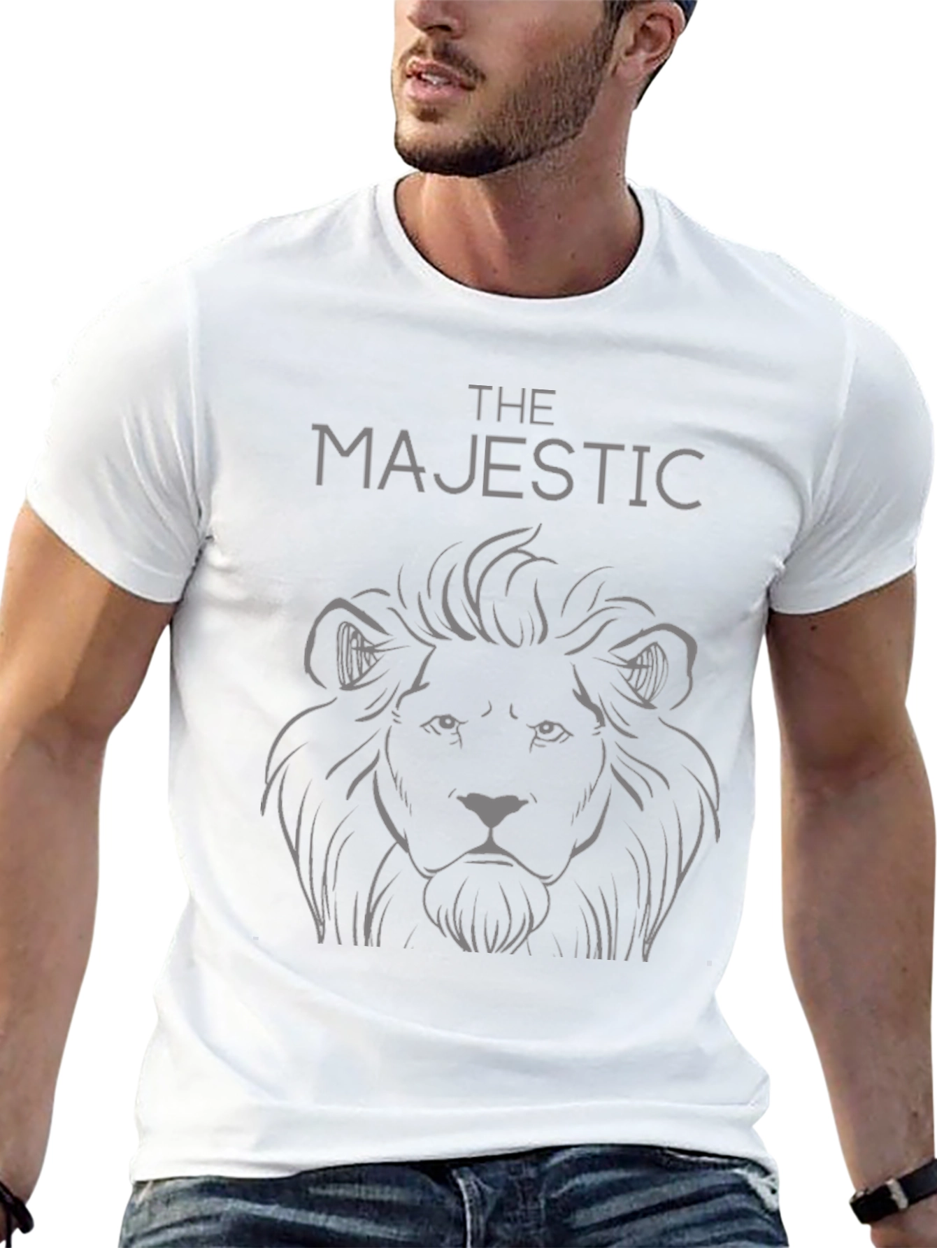 The Majestic Lion Graphic Tee - Black