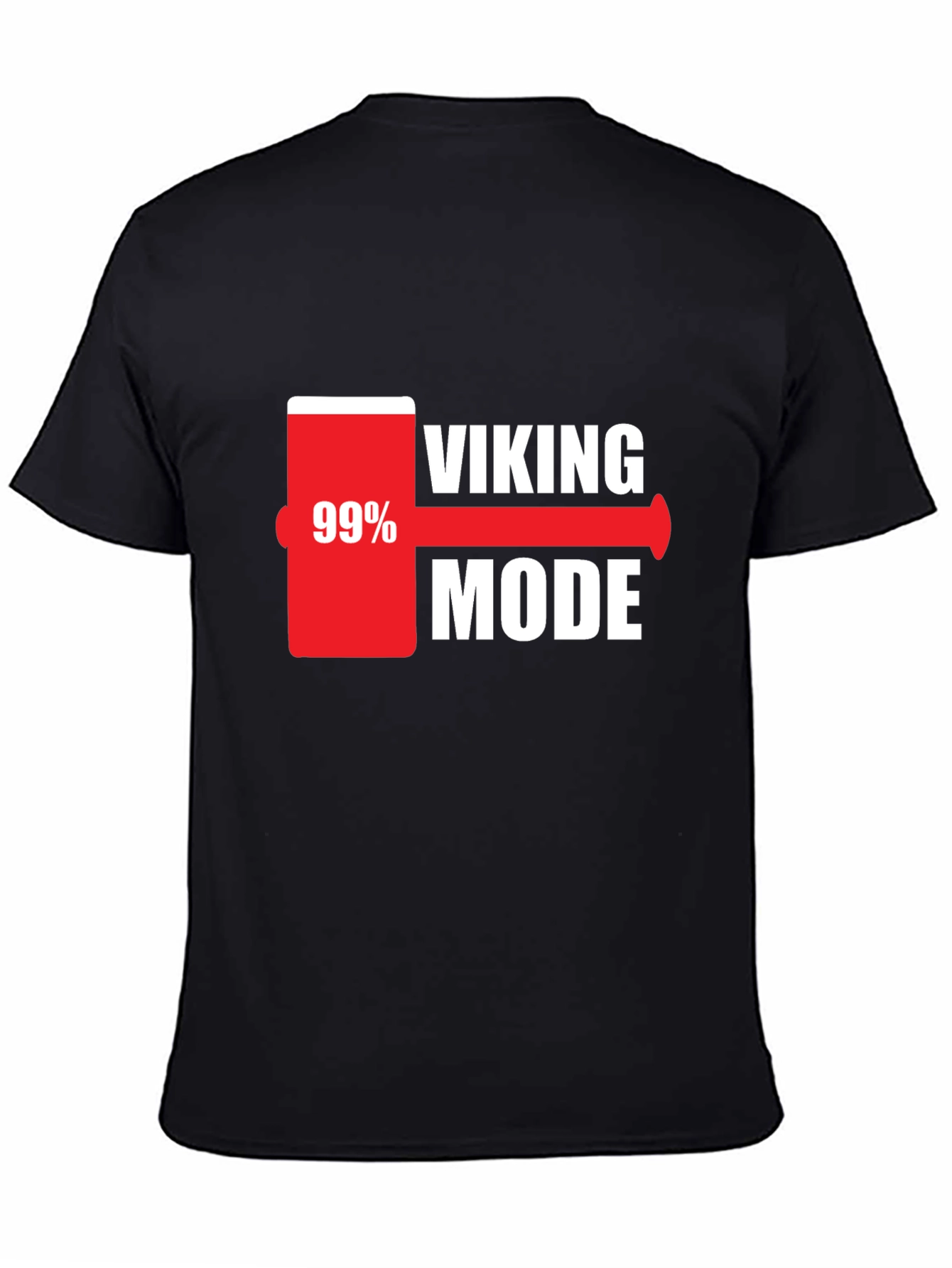 Viking Mode 99% Charged Black T-Shirt
