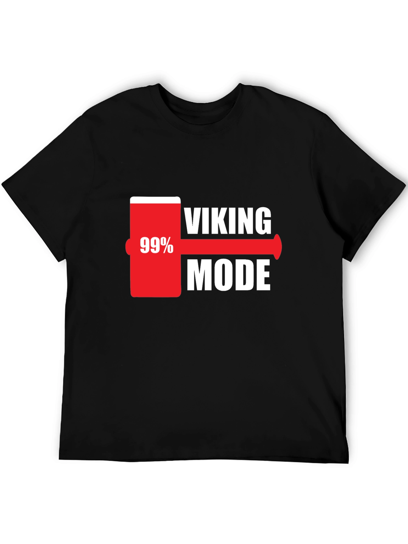 Viking Mode 99% Charged Black T-Shirt