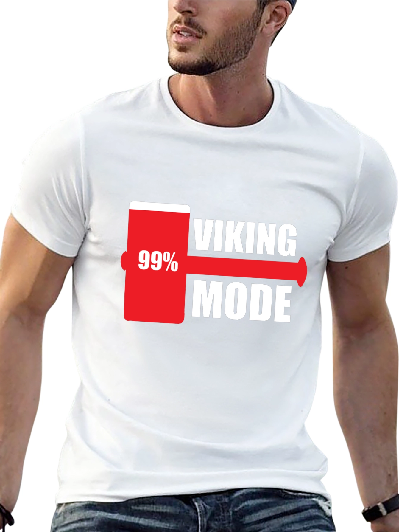 Viking Mode 99% Charged Black T-Shirt