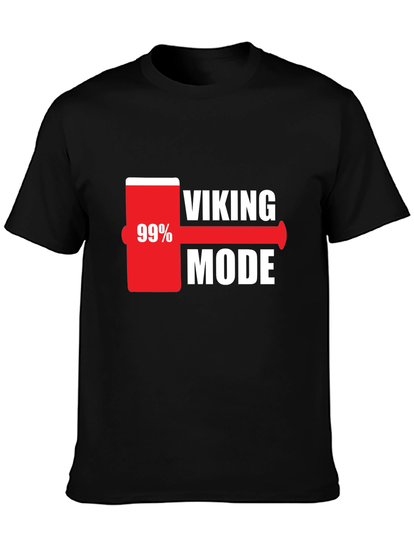 Viking Mode 99% Charged Black T-Shirt