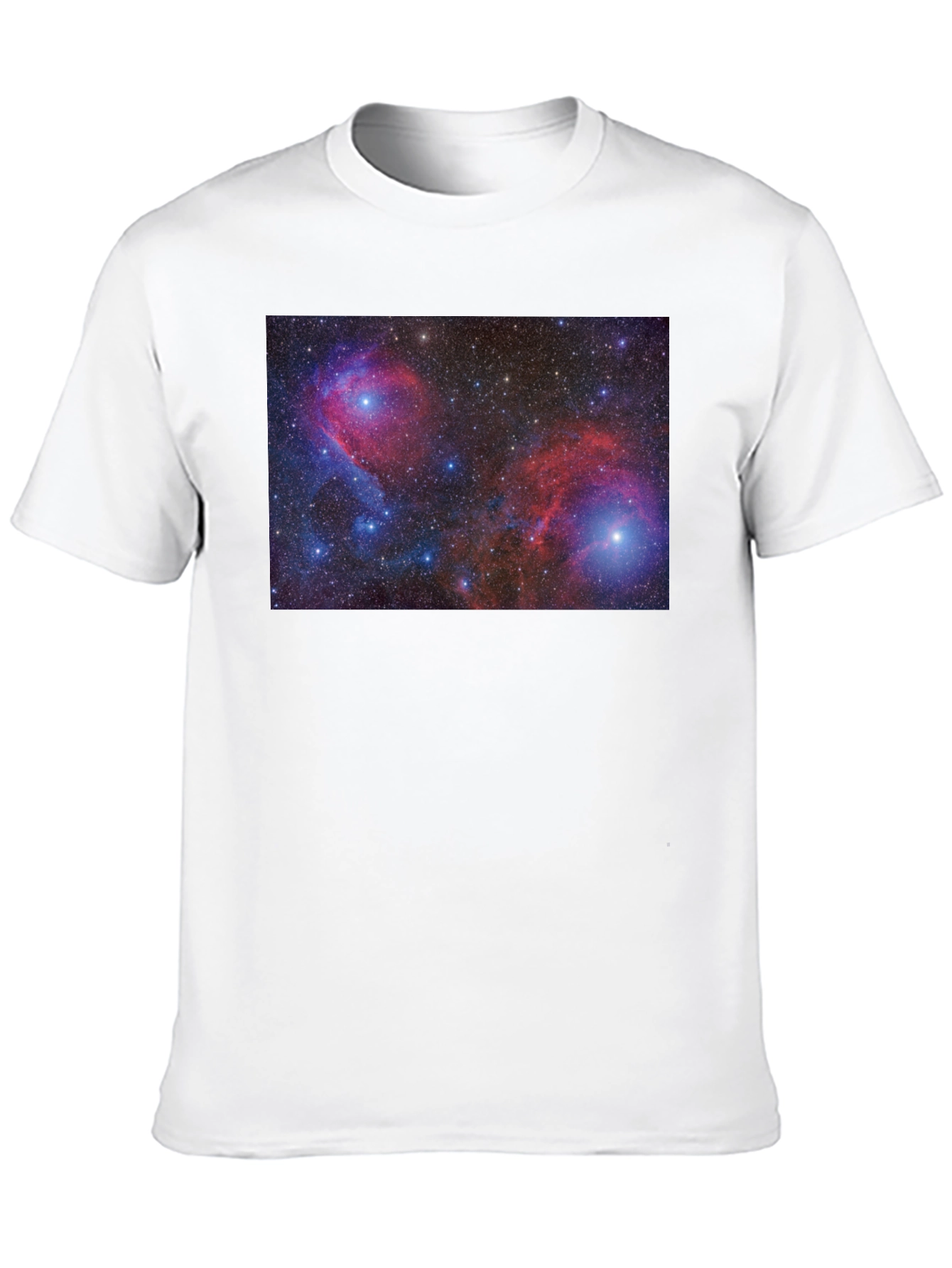 Nebula Print Black Cotton T-Shirt