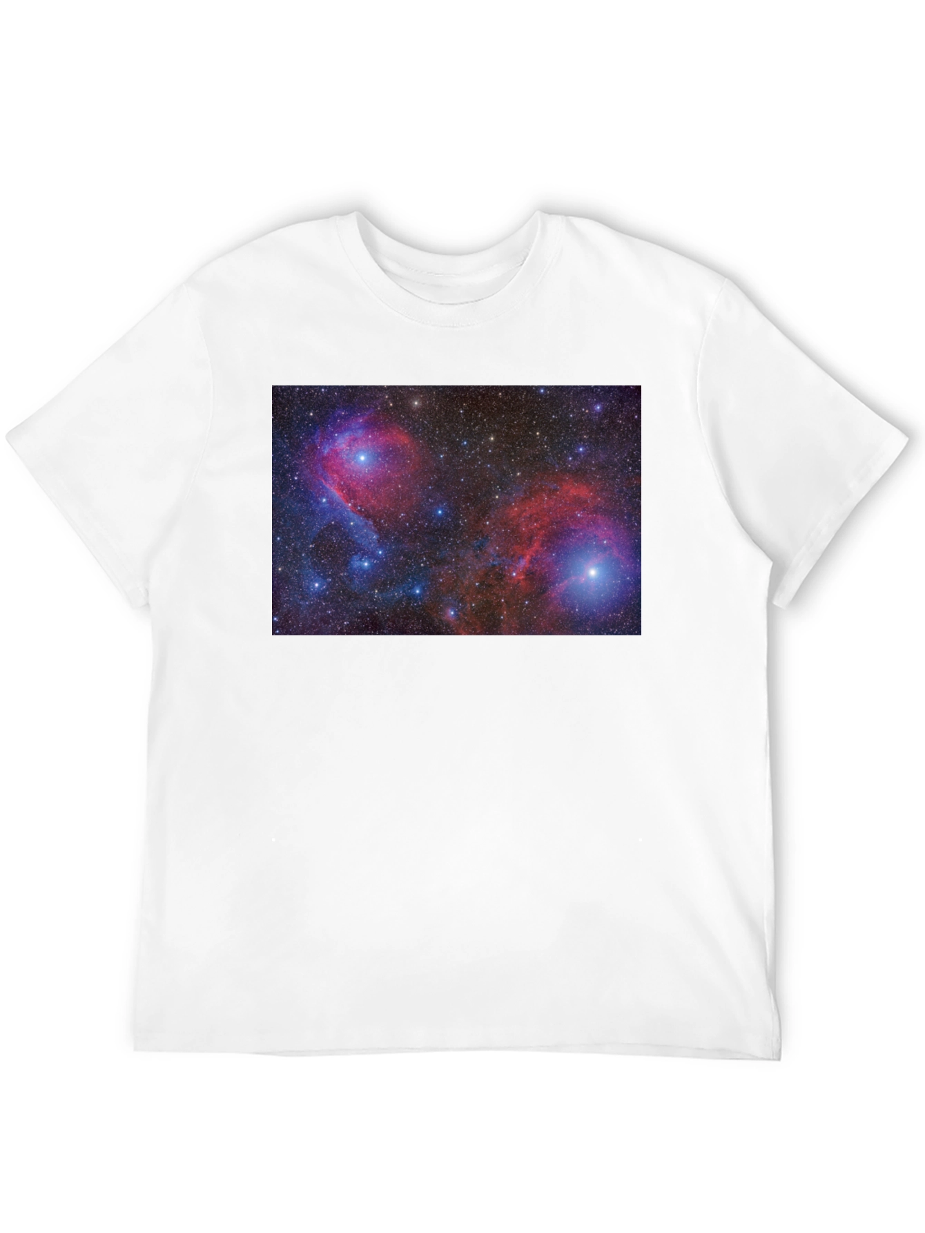 Nebula Print Black Cotton T-Shirt