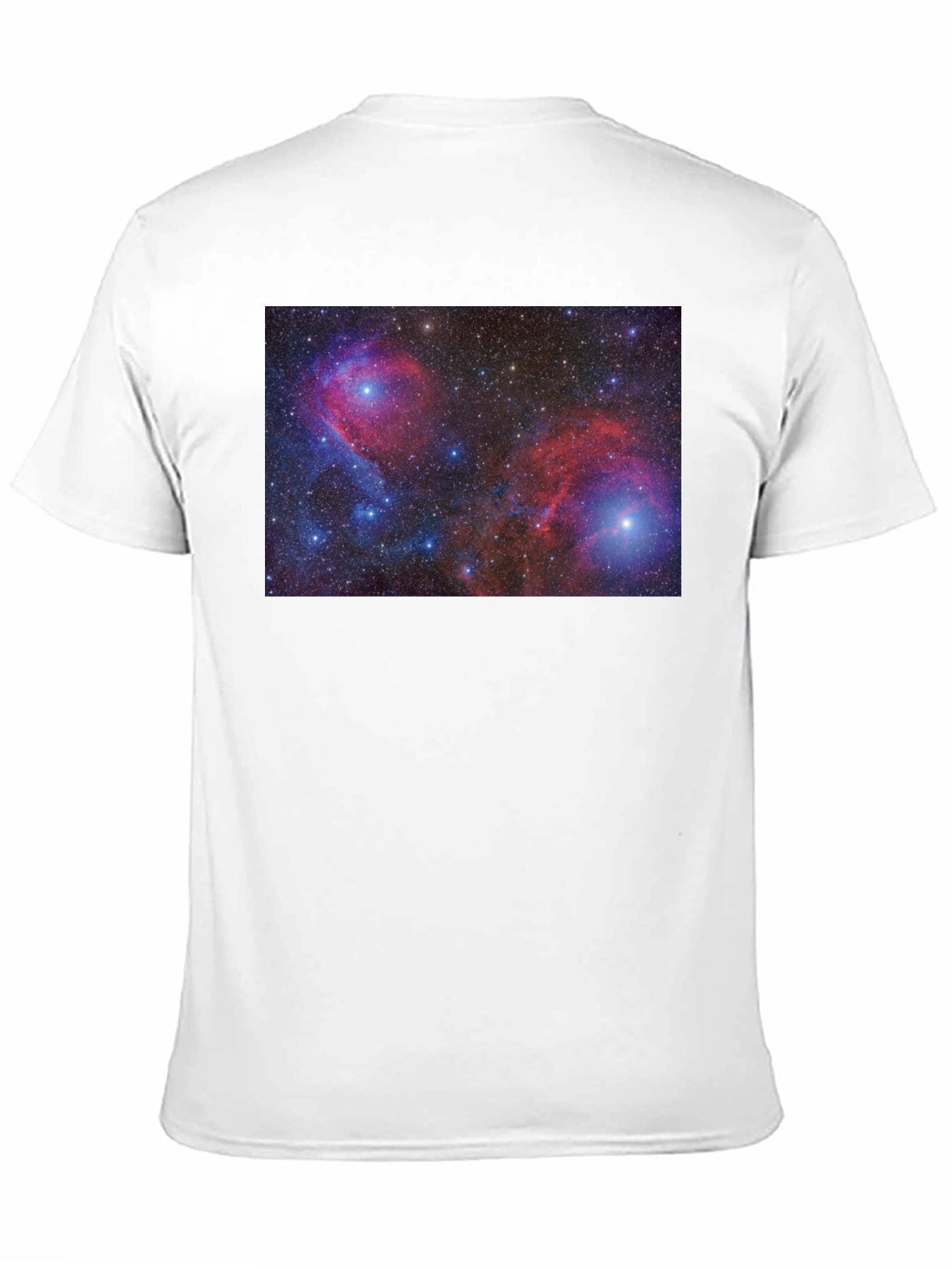 Nebula Print Black Cotton T-Shirt