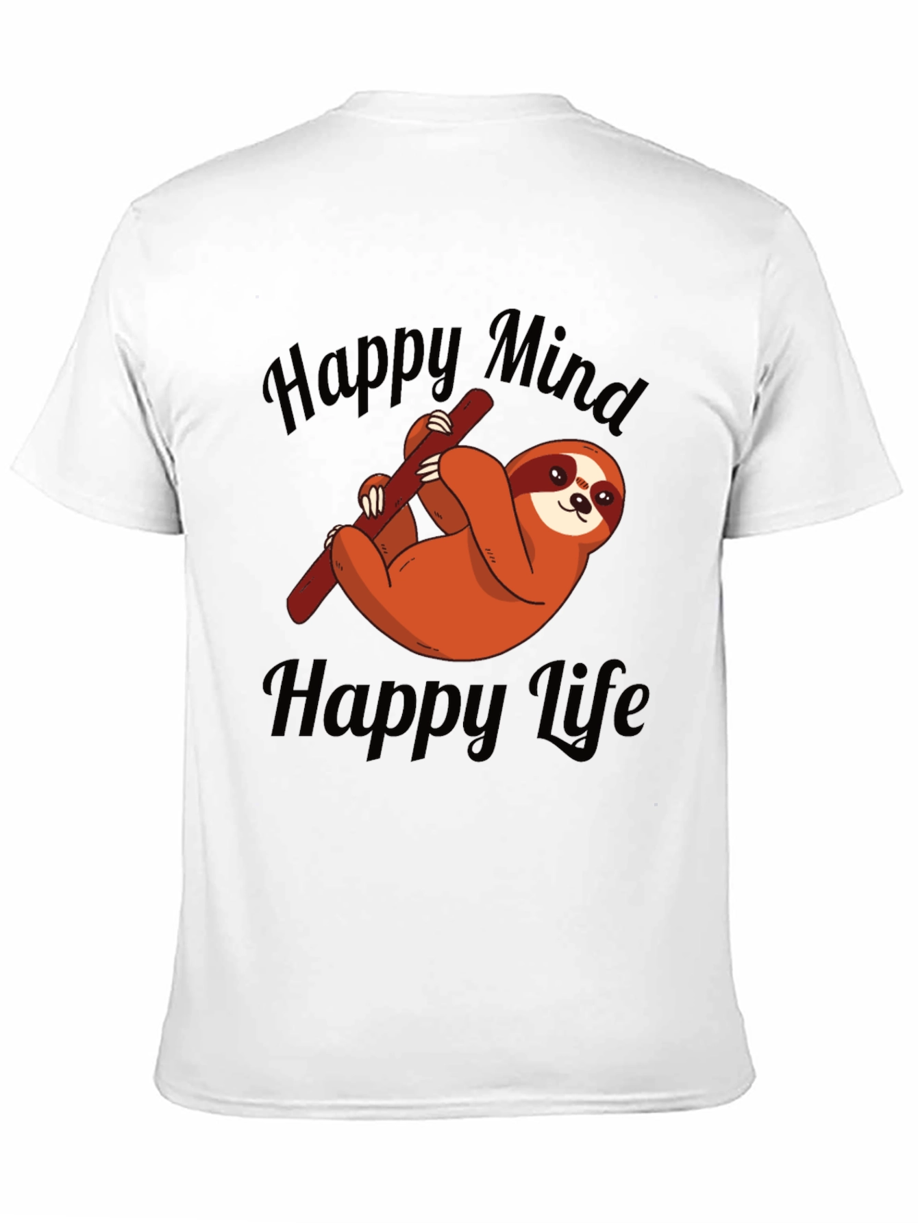 Happy Sloth Graphic Tee - Mind Life Relaxed Fit