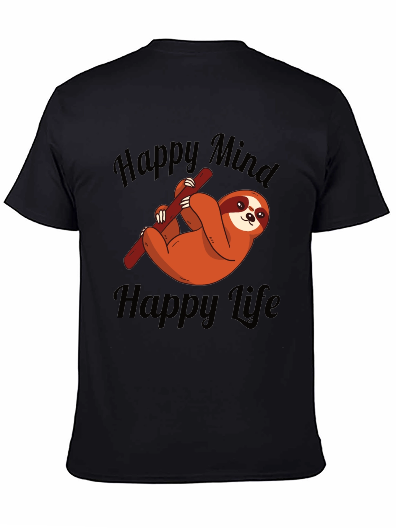 Happy Sloth Graphic Tee - Mind Life Relaxed Fit