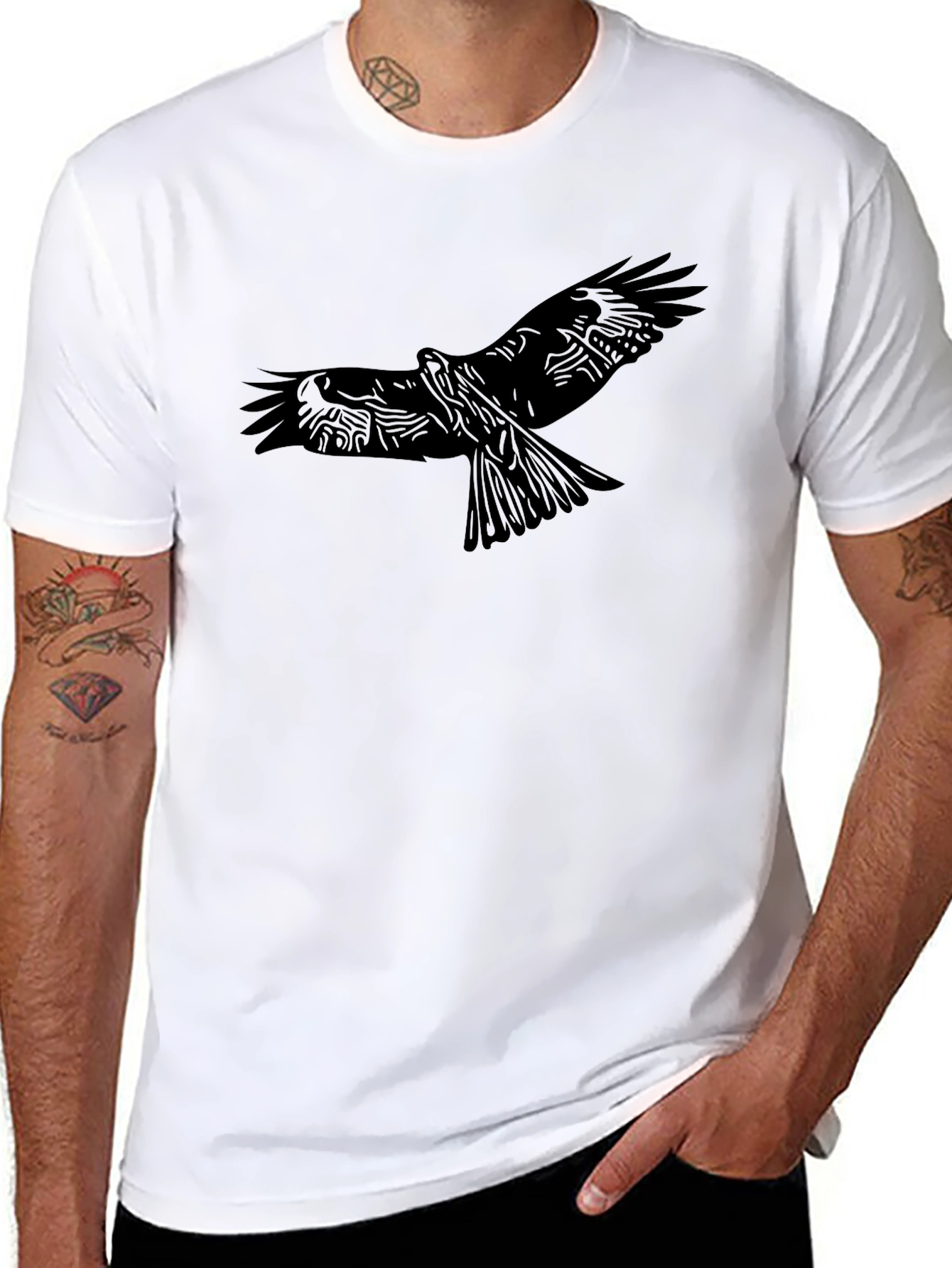 Black Eagle Graphic Tee - Stylish Mens Apparel