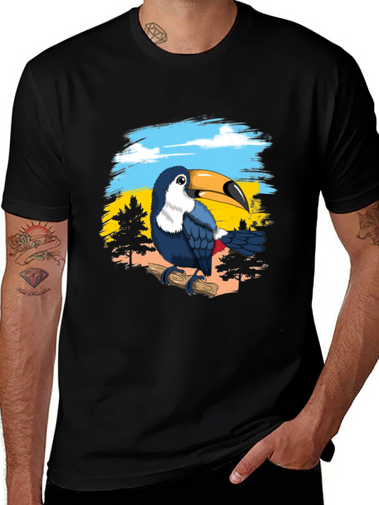 Toucan Graphic T-Shirt - Tropical Bird Design