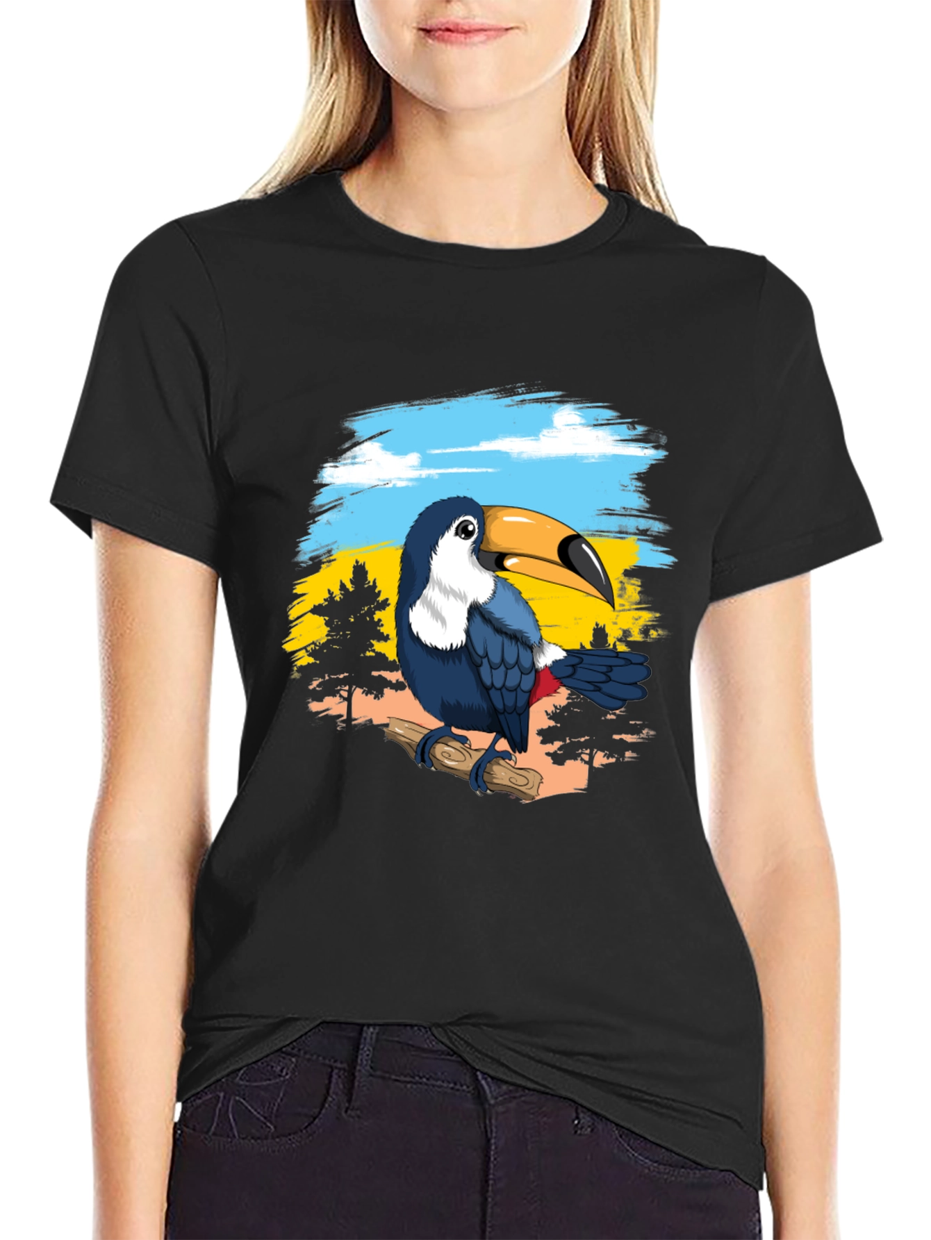 Toucan Graphic T-Shirt - Tropical Bird Design