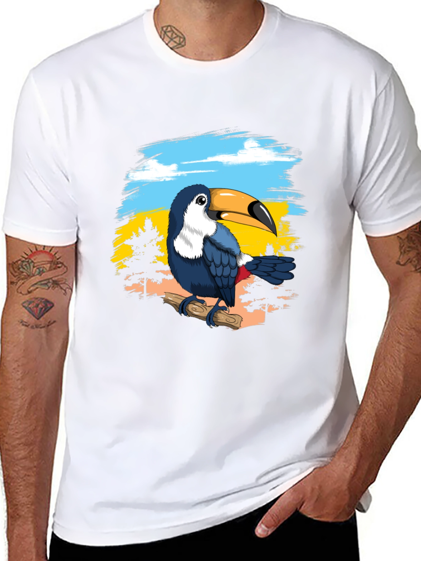 Toucan Graphic T-Shirt - Tropical Bird Design