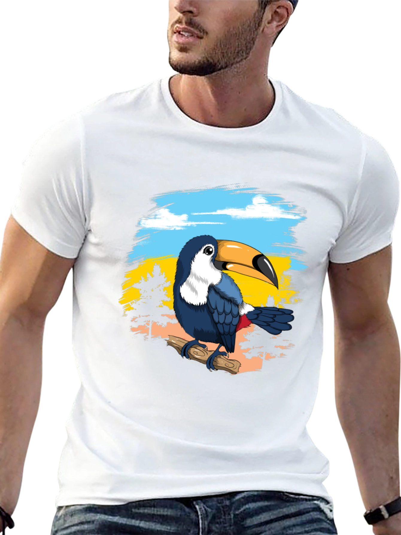 Toucan Graphic T-Shirt - Tropical Bird Design
