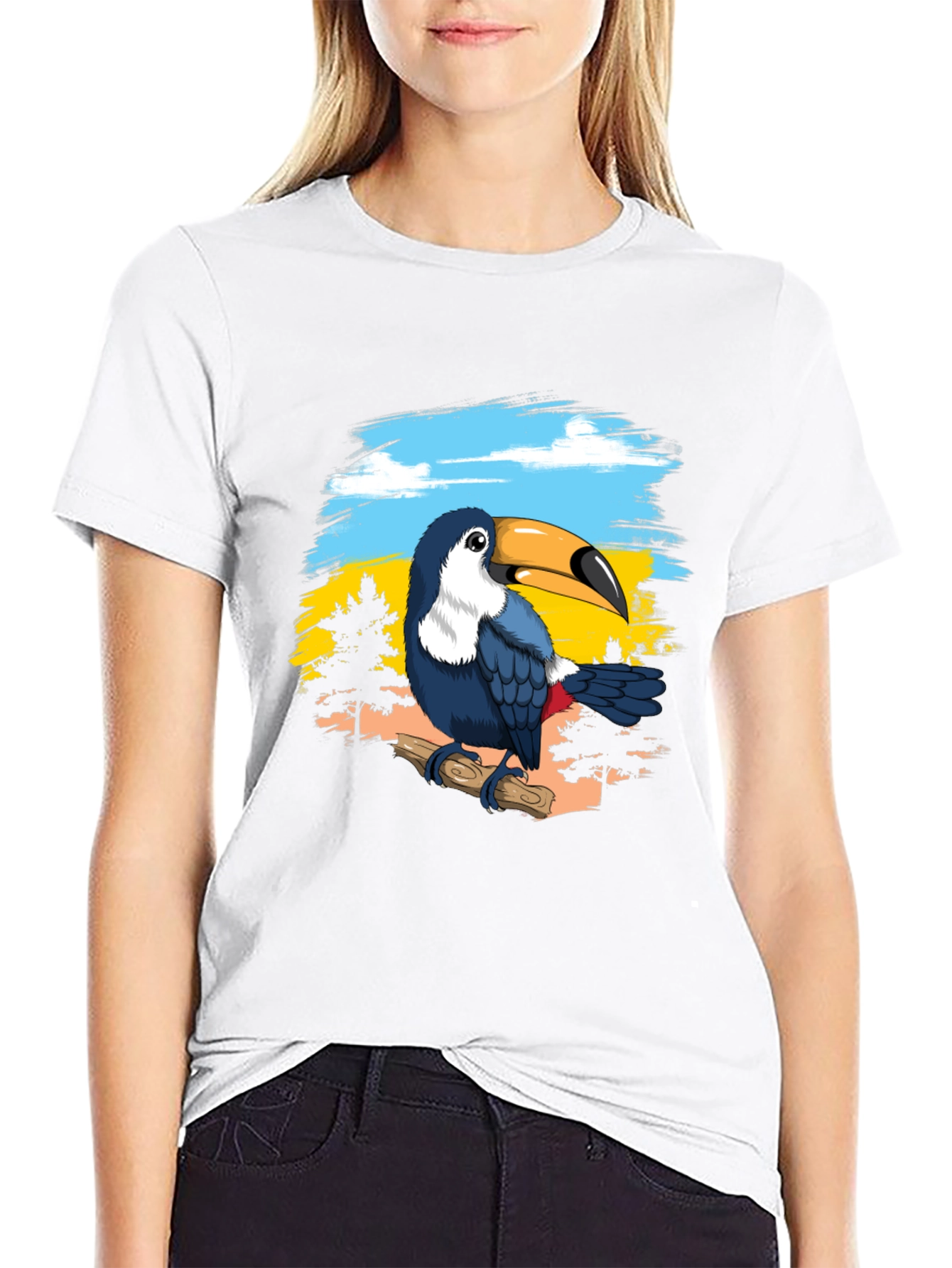 Toucan Graphic T-Shirt - Tropical Bird Design