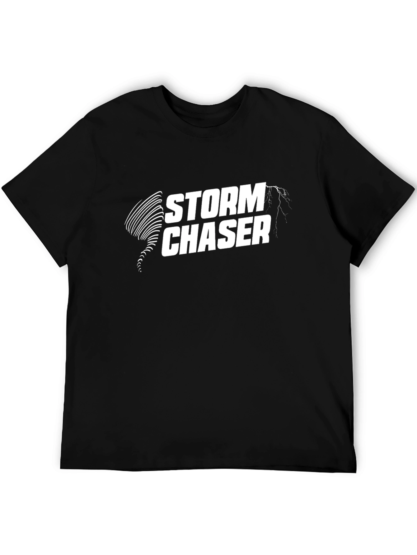 Storm Chaser Graphic Tee - Black Cotton T-Shirt