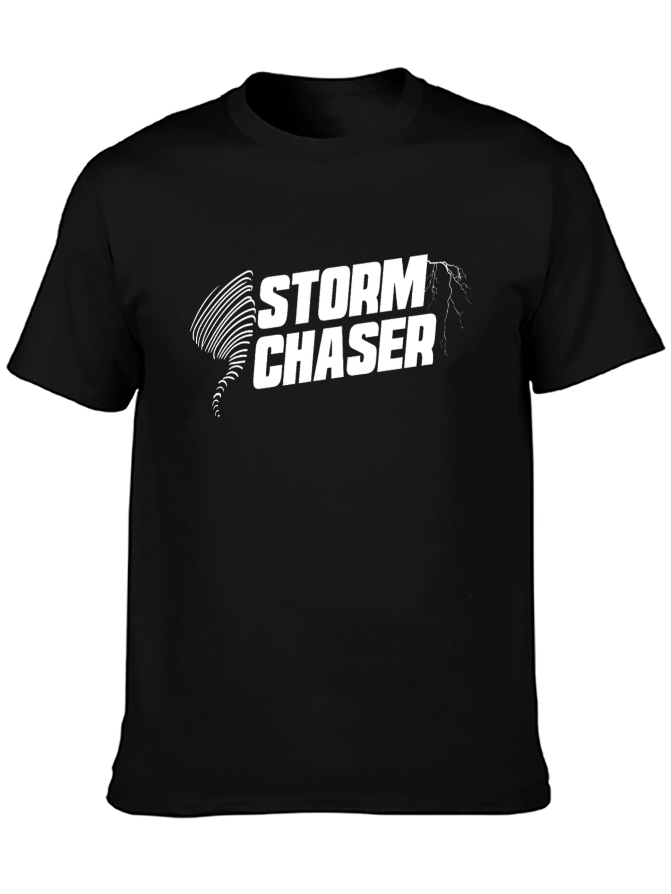 Storm Chaser Graphic Tee - Black Cotton T-Shirt
