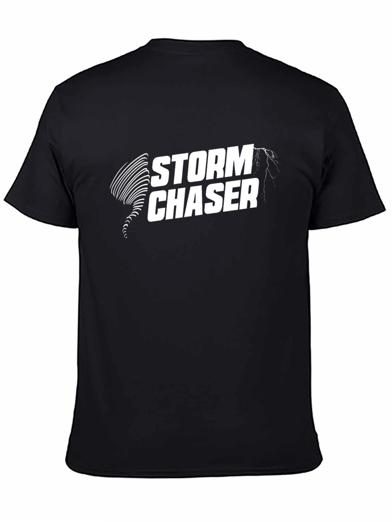 Storm Chaser Graphic Tee - Black Cotton T-Shirt