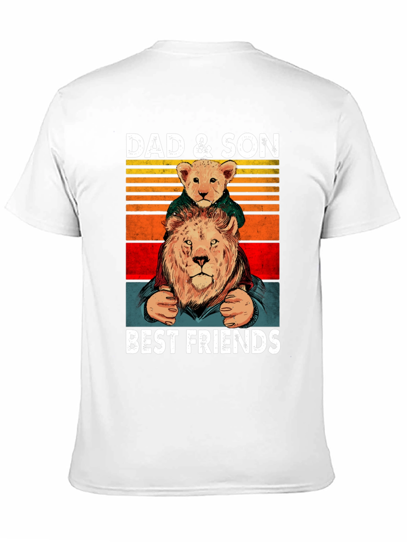 Dad & Son Best Friends Lion Graphic Tee