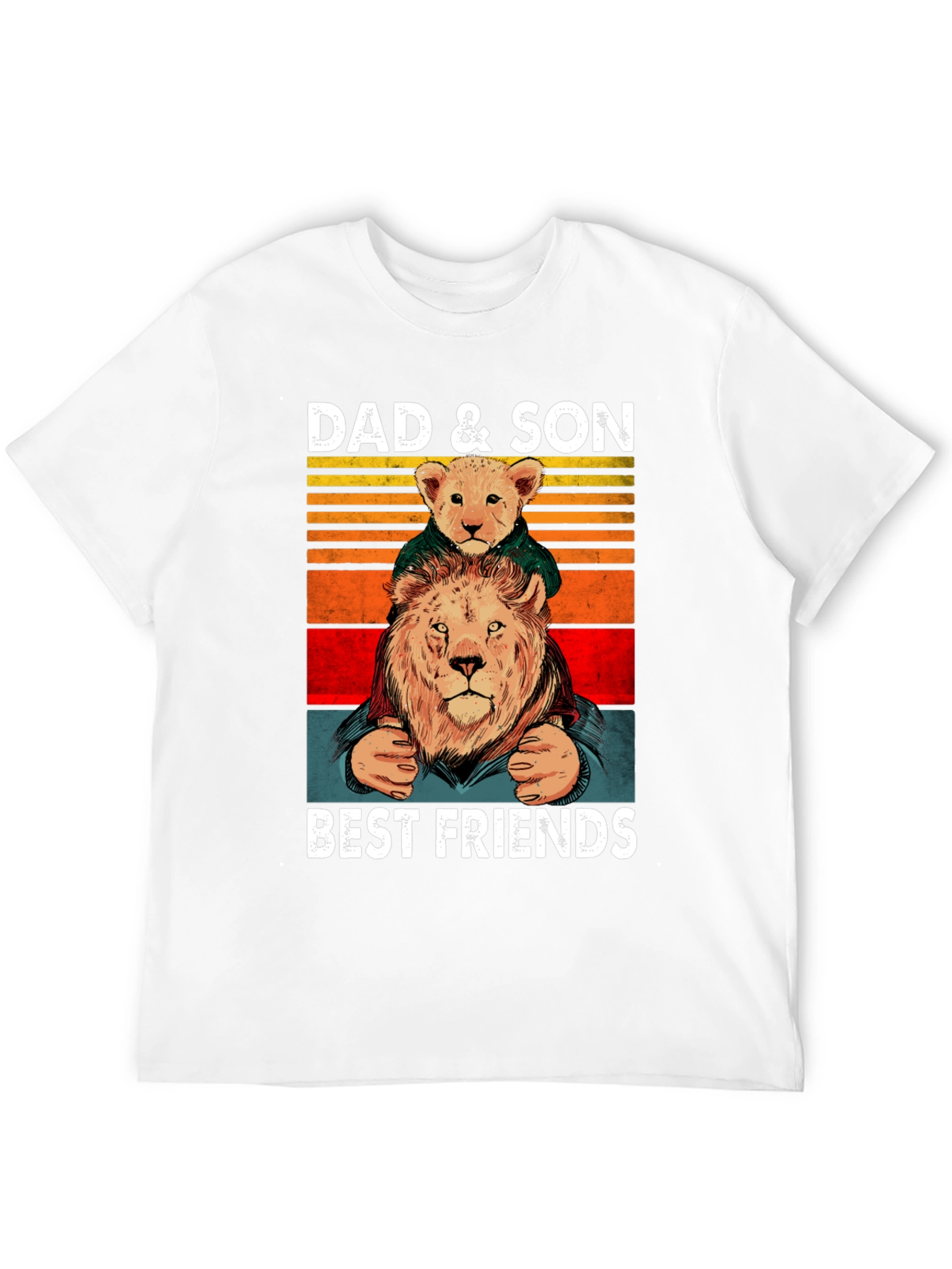 Dad & Son Best Friends Lion Graphic Tee
