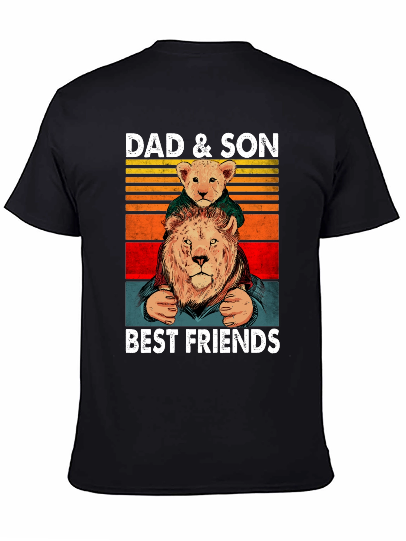 Dad & Son Best Friends Lion Graphic Tee