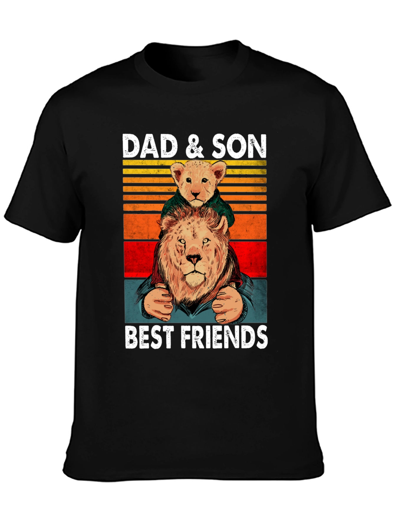 Dad & Son Best Friends Lion Graphic Tee