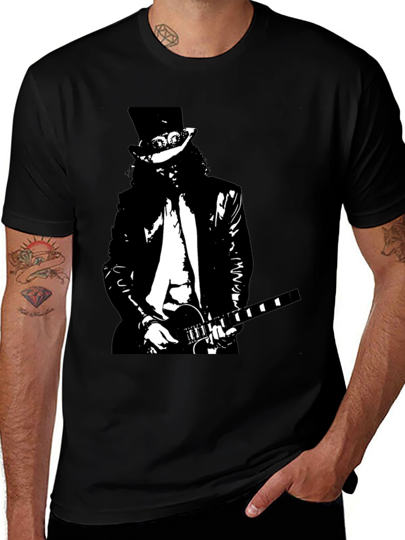 Slash Guitarist Graphic Black T-Shirt