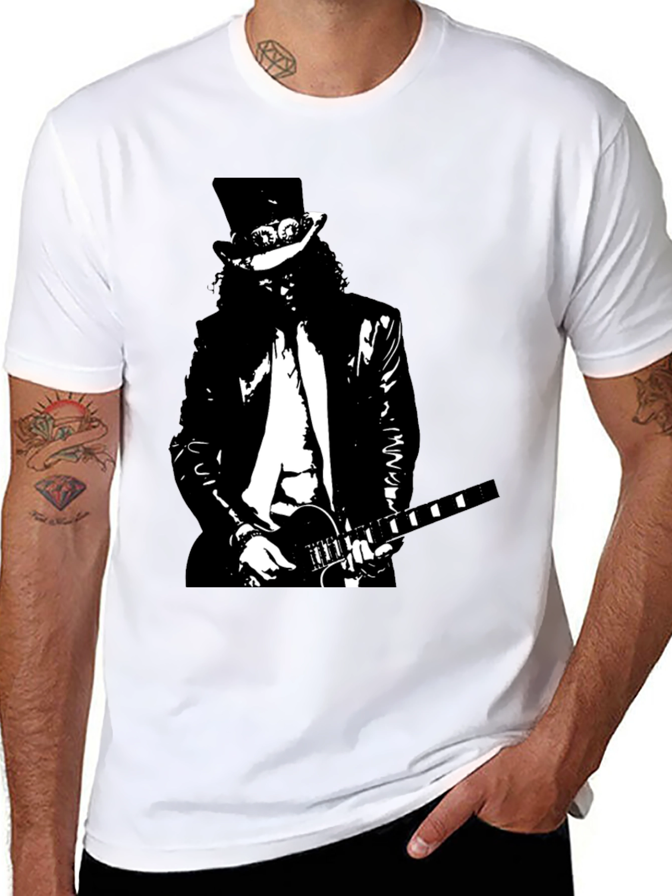 Slash Guitarist Graphic Black T-Shirt
