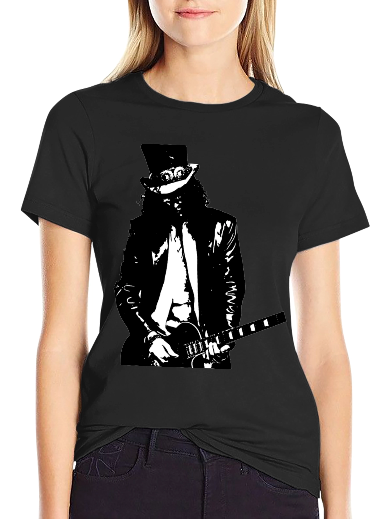 Slash Guitarist Graphic Black T-Shirt