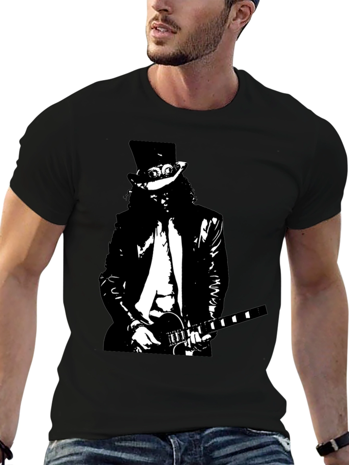Slash Guitarist Graphic Black T-Shirt