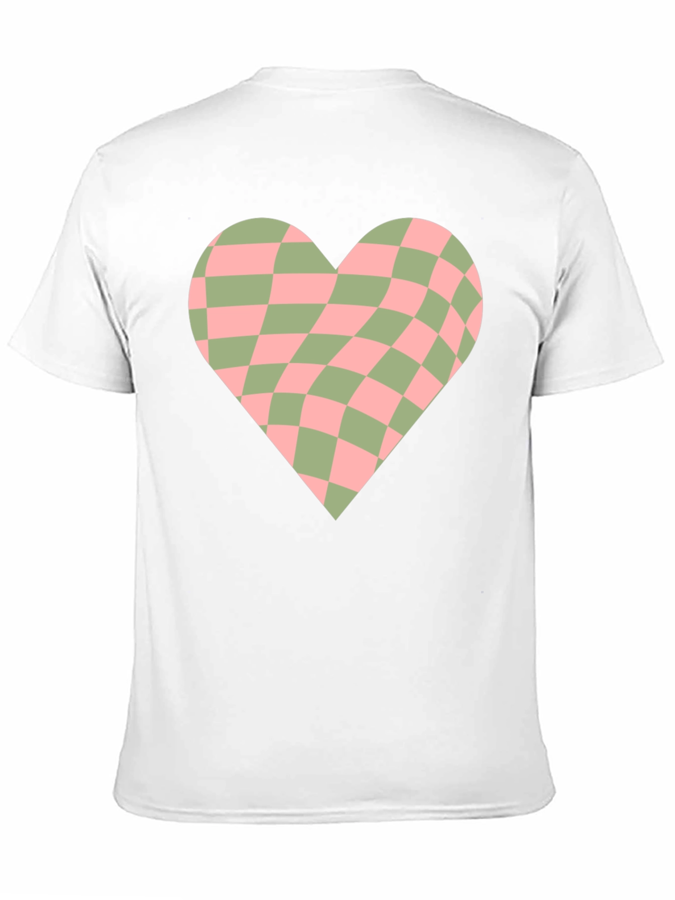 Retro Checkerboard Heart Graphic Tee