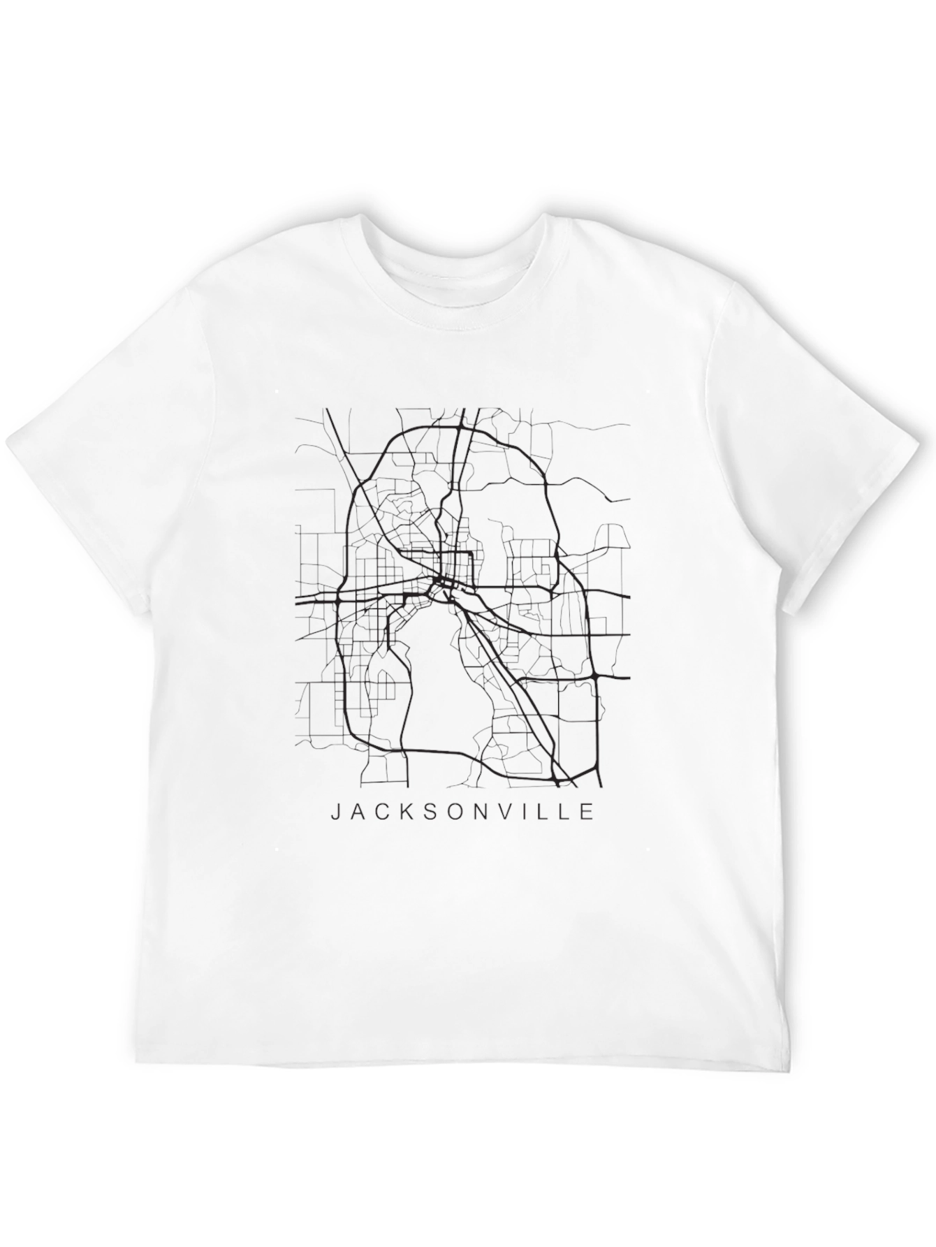 Jacksonville Map T-Shirt - Mens Graphic Tee