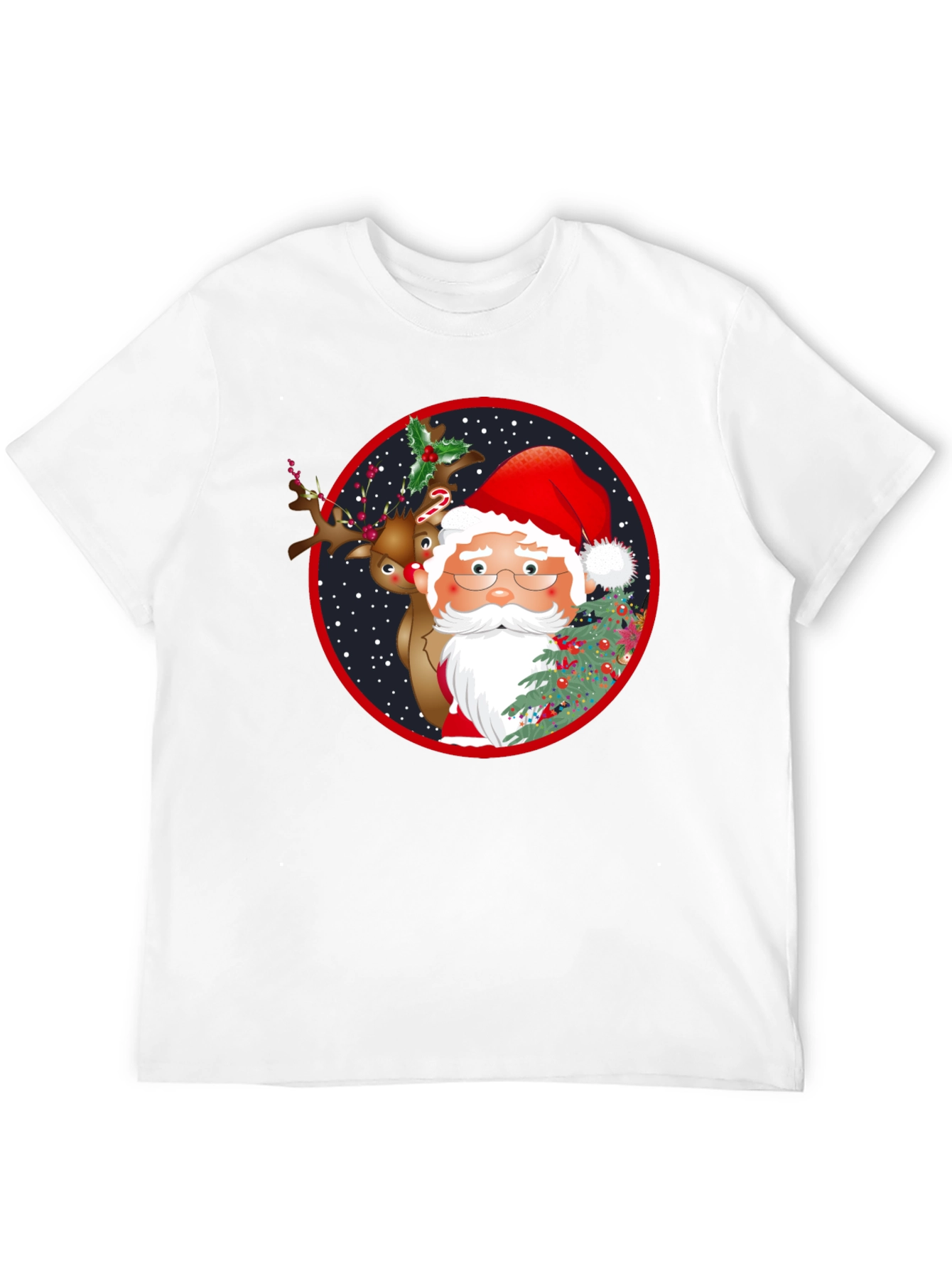 Santa & Reindeer Graphic Tee