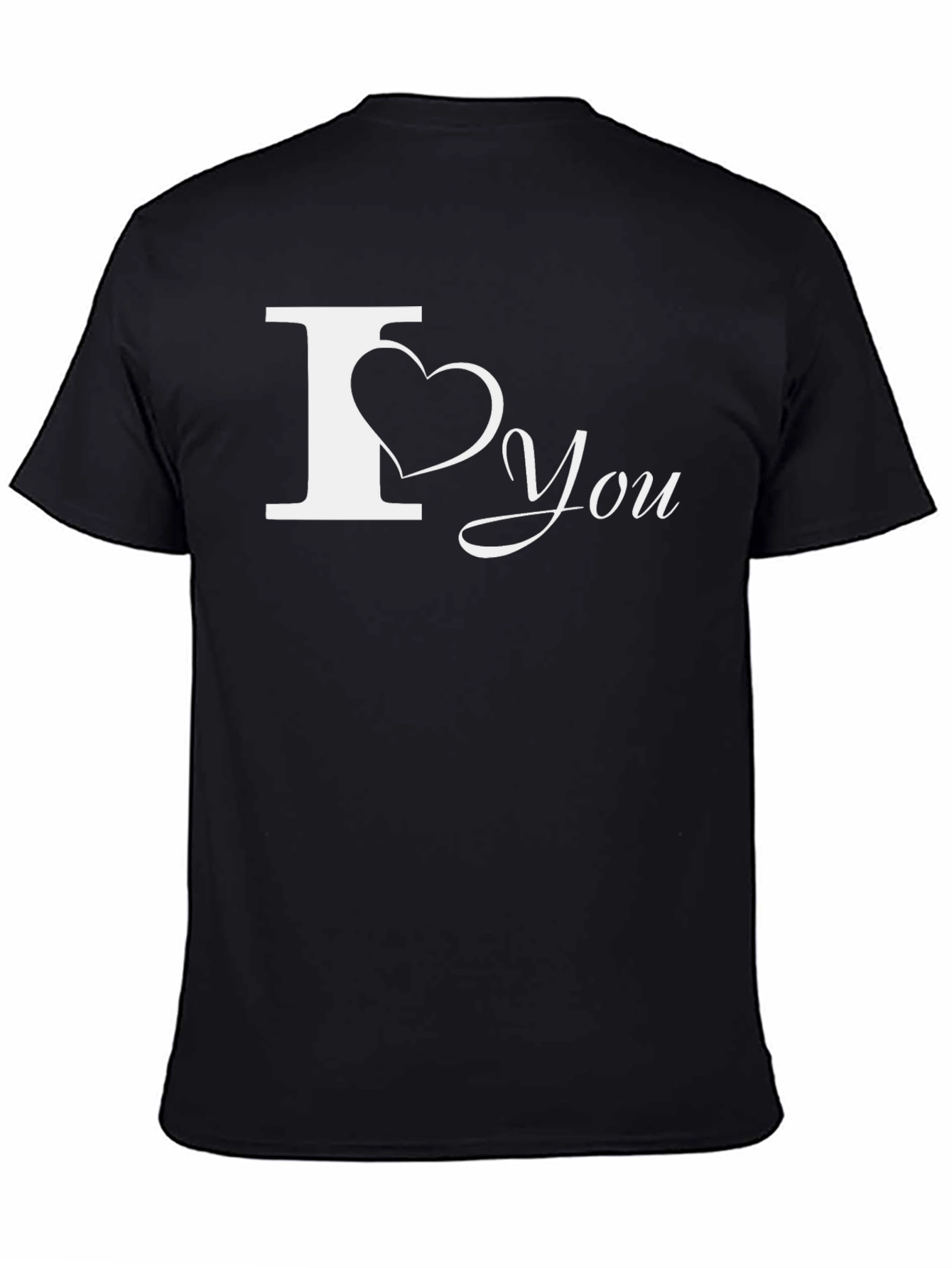 I Love You Graphic Tee - Black Casual Shirt