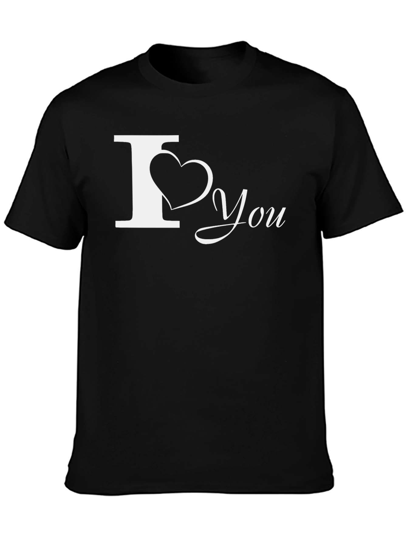 I Love You Graphic Tee - Black Casual Shirt