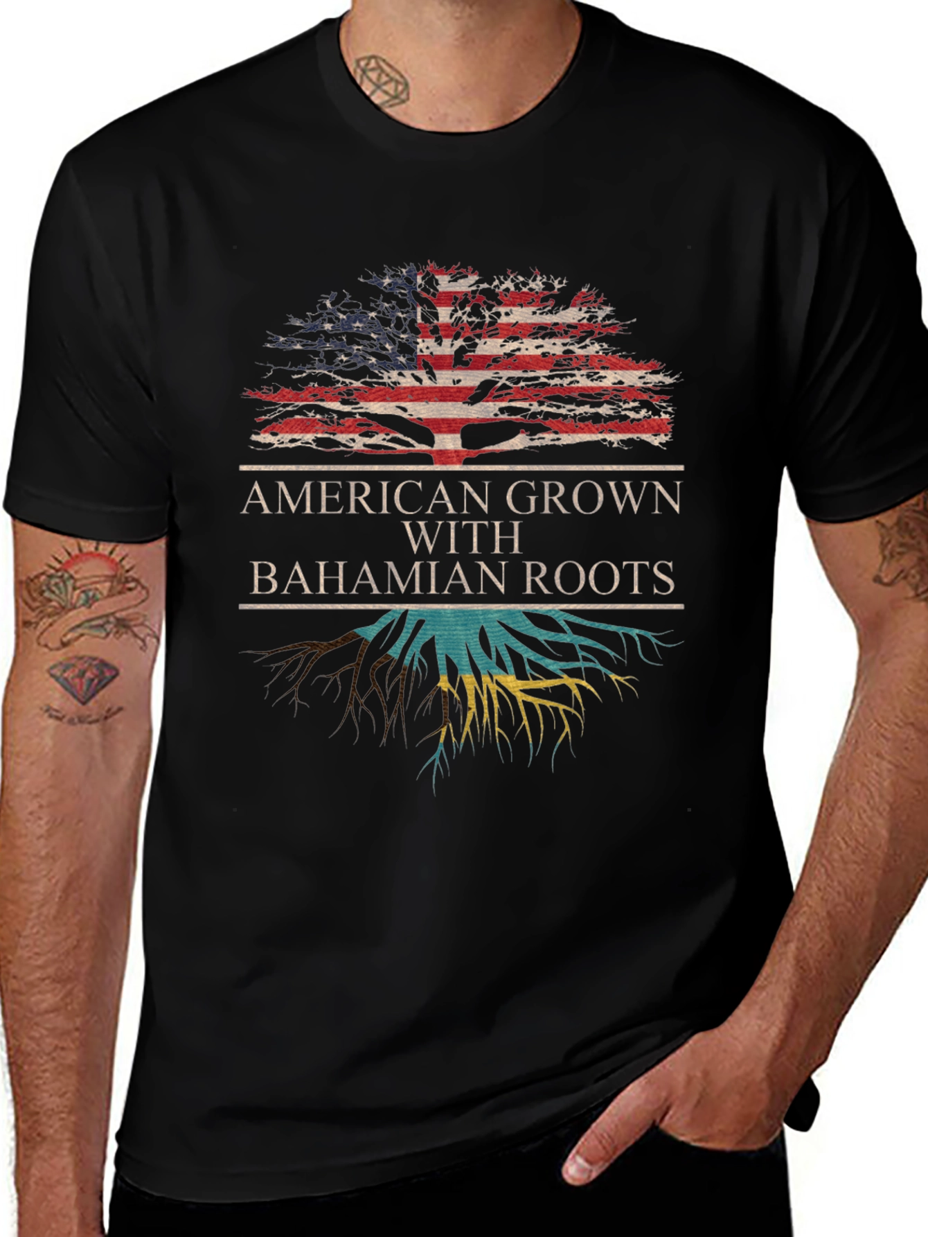 American Grown with Bahamian Roots T-Shirt