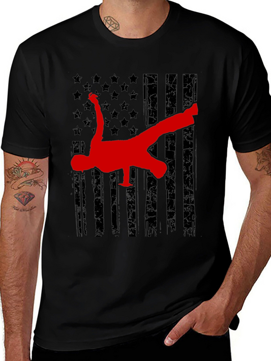 Breakdance American Flag Graphic Tee