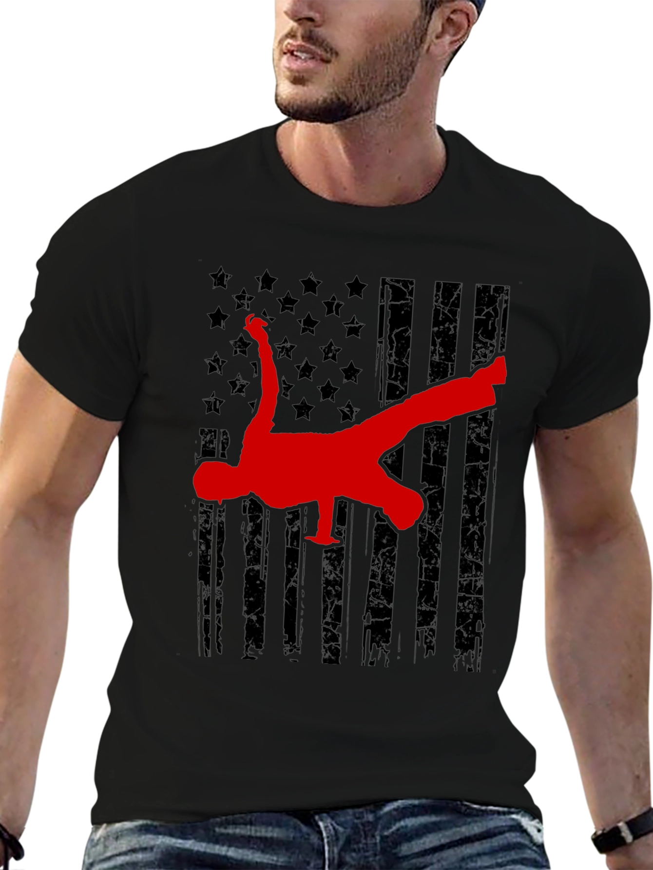 Breakdance American Flag Graphic Tee