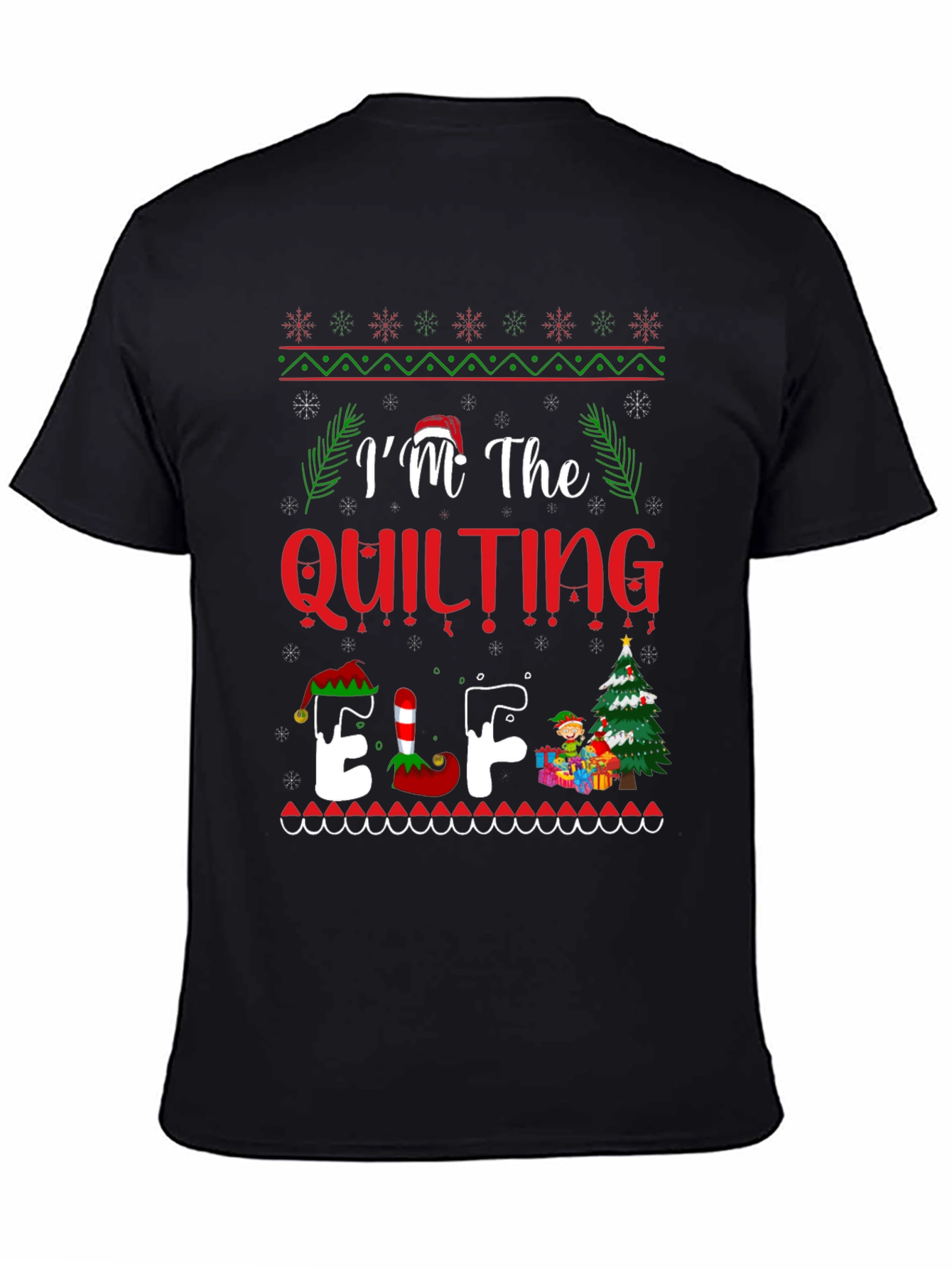 Quilting Elf Christmas T-Shirt