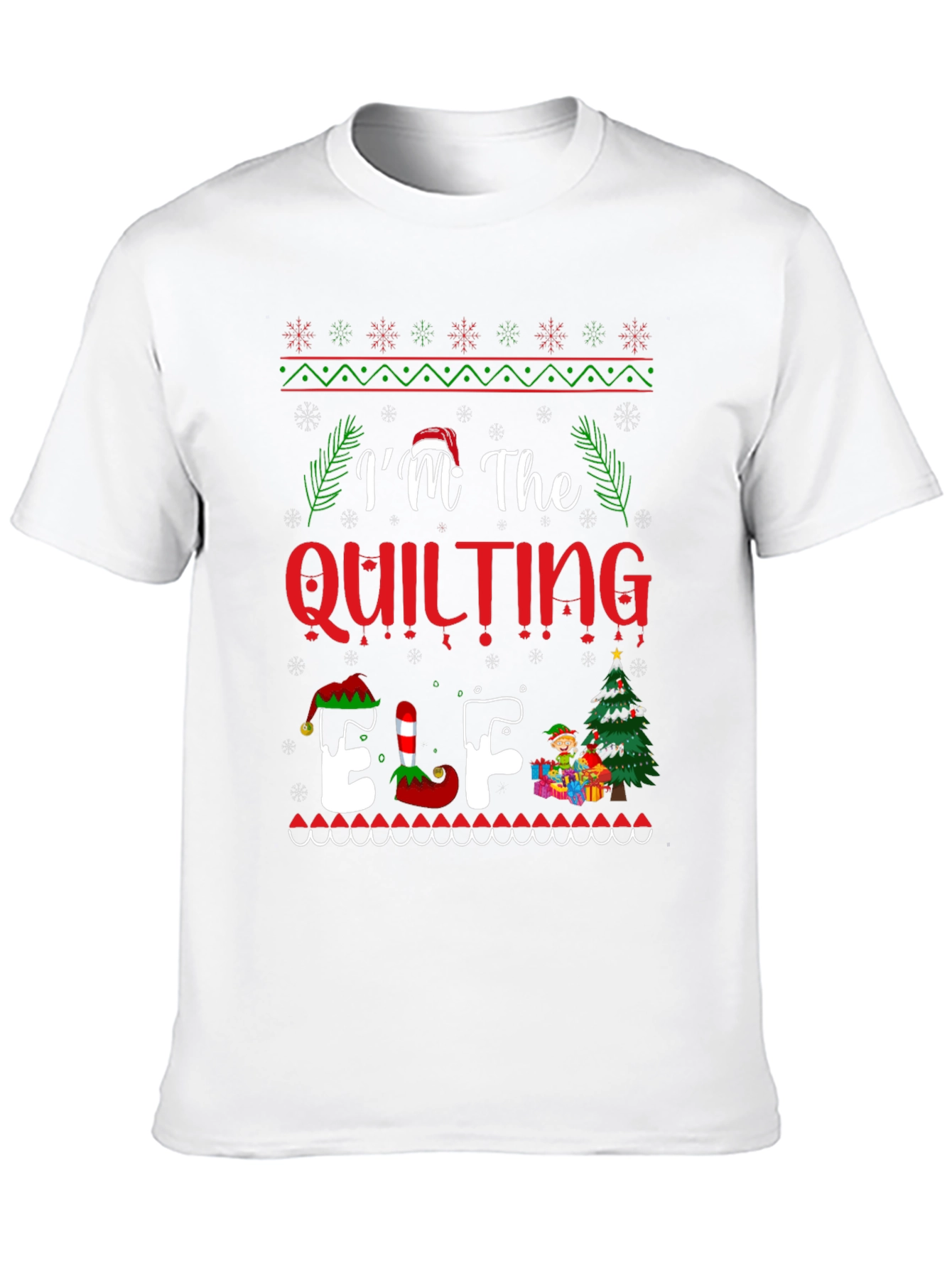 Quilting Elf Christmas T-Shirt
