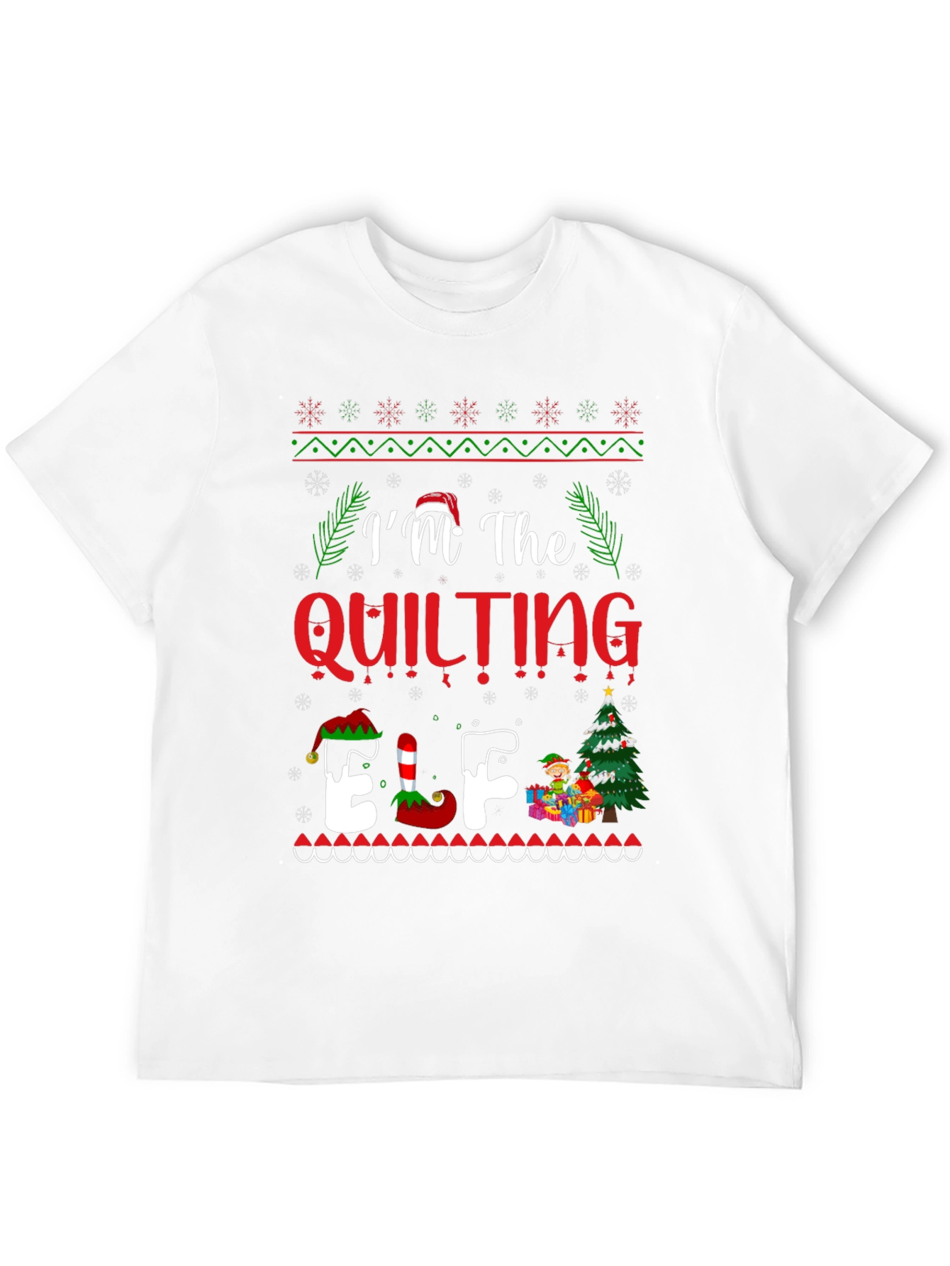 Quilting Elf Christmas T-Shirt