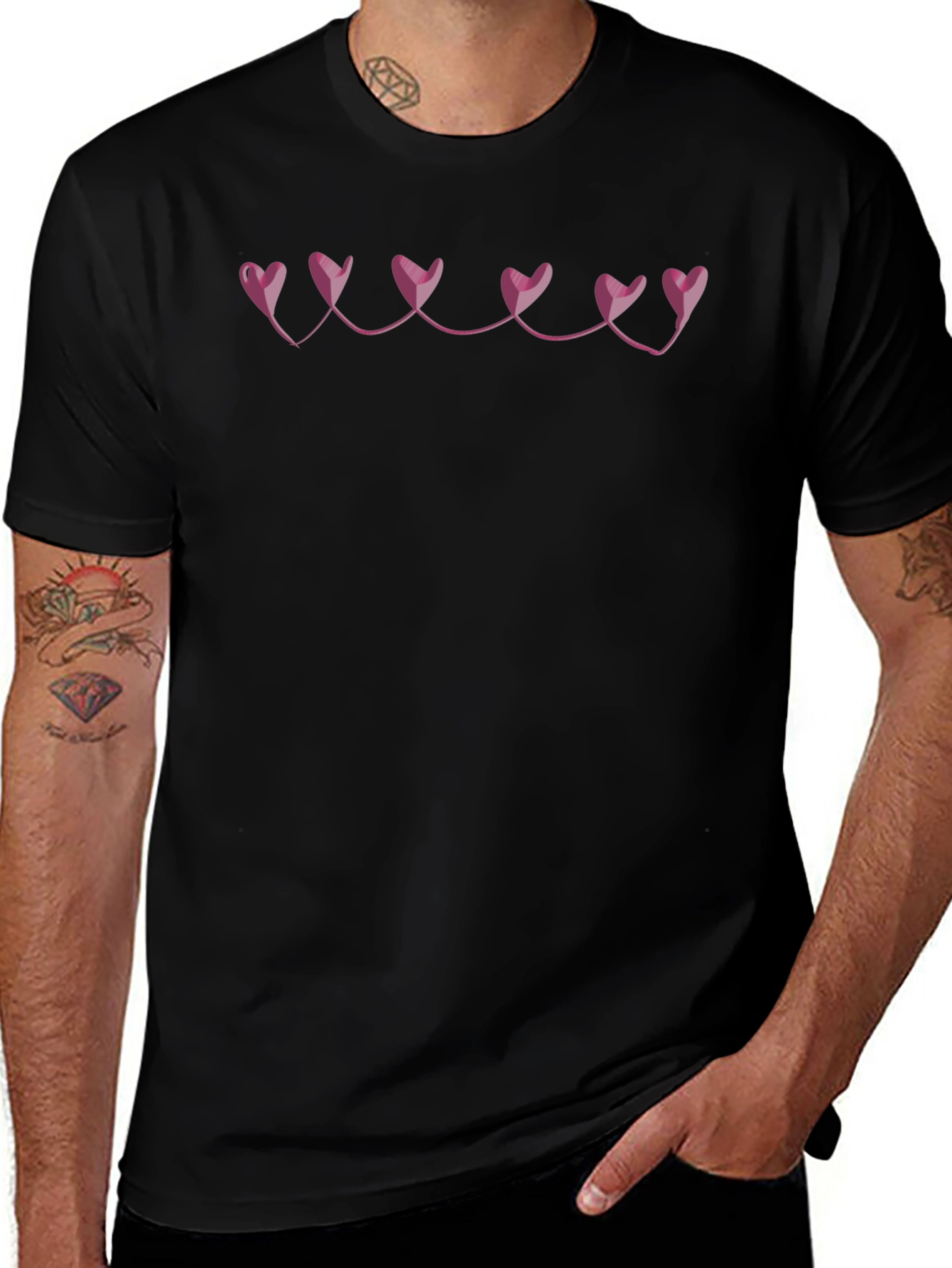 Heart String Graphic Tee - Casual Style
