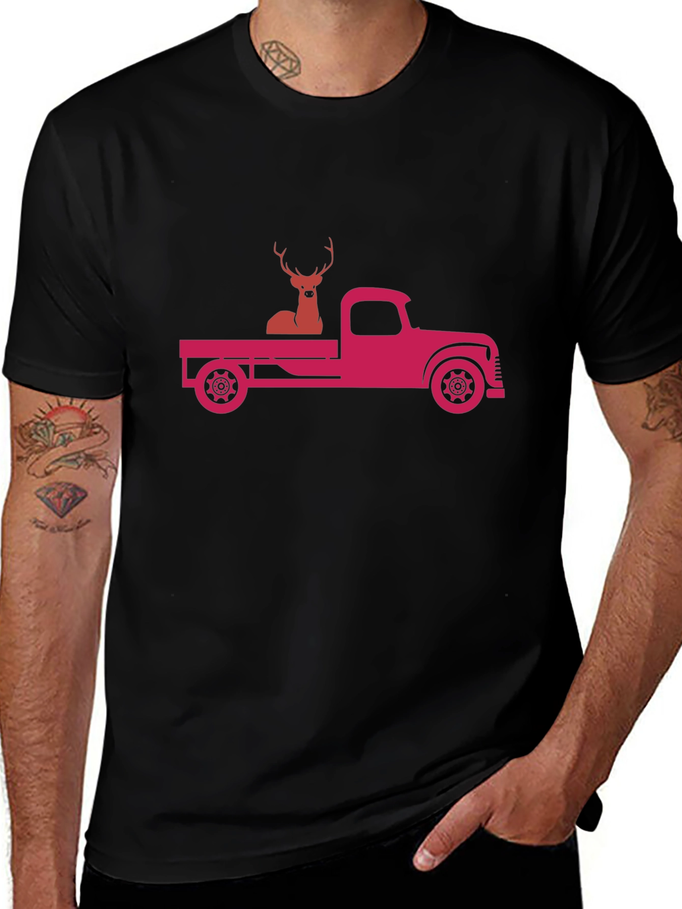 Deer in Truck Graphic Tee