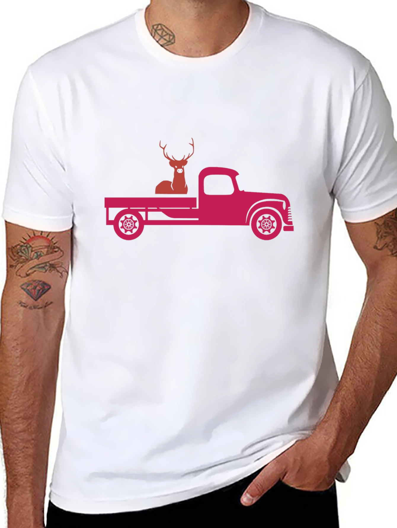 Deer in Truck Graphic Tee