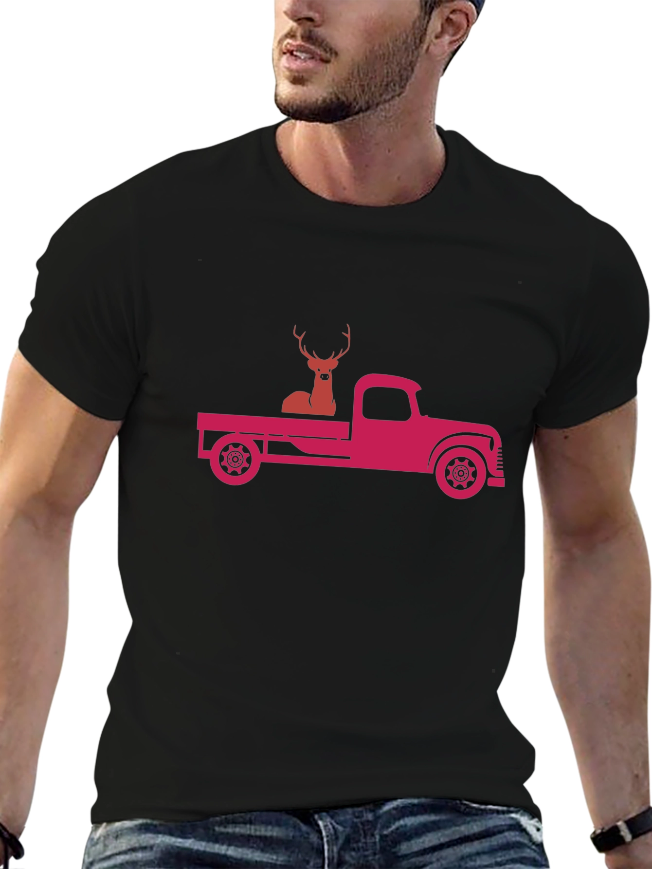 Deer in Truck Graphic Tee
